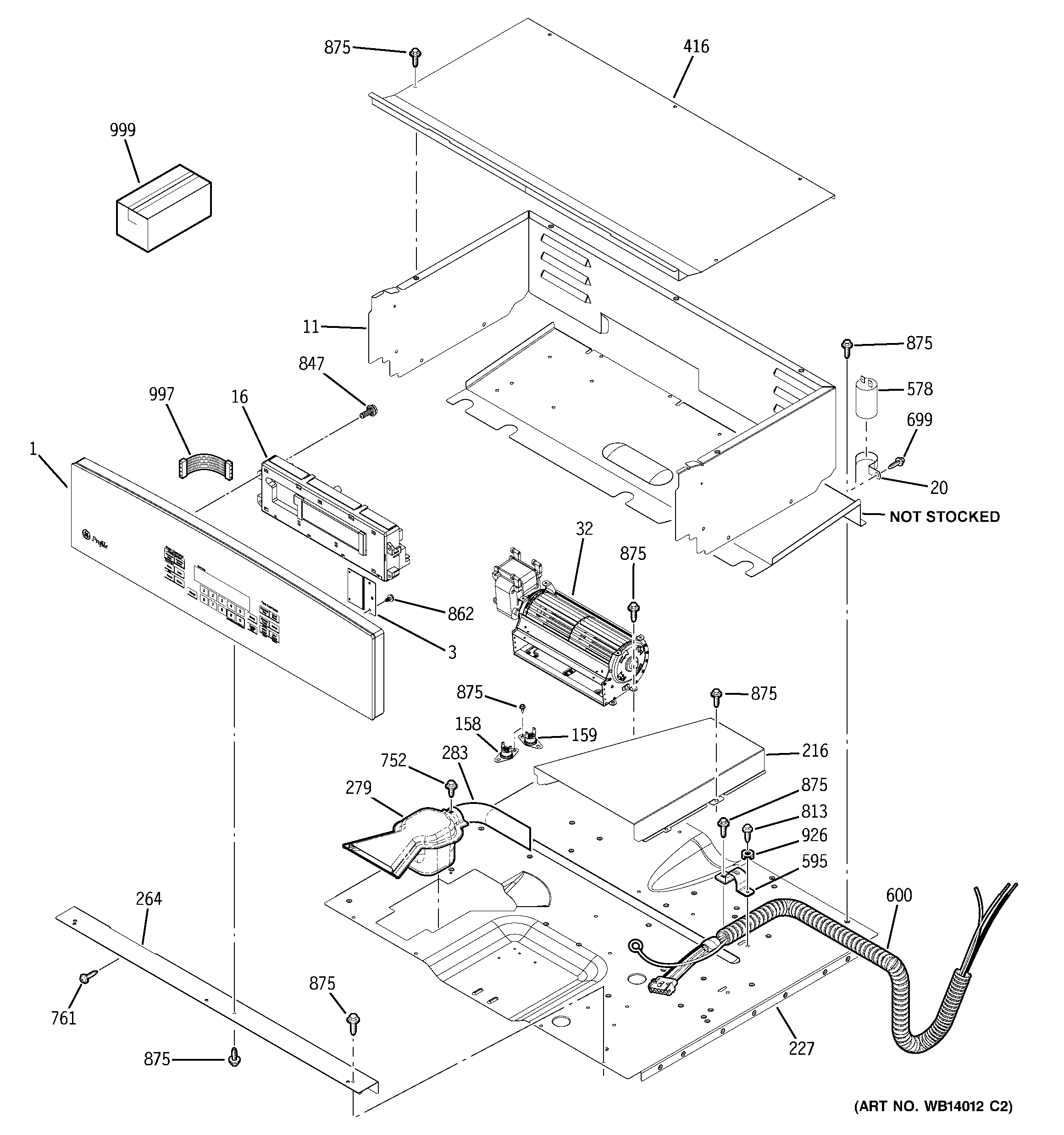 GE PCK916SM3SS control panel diagram