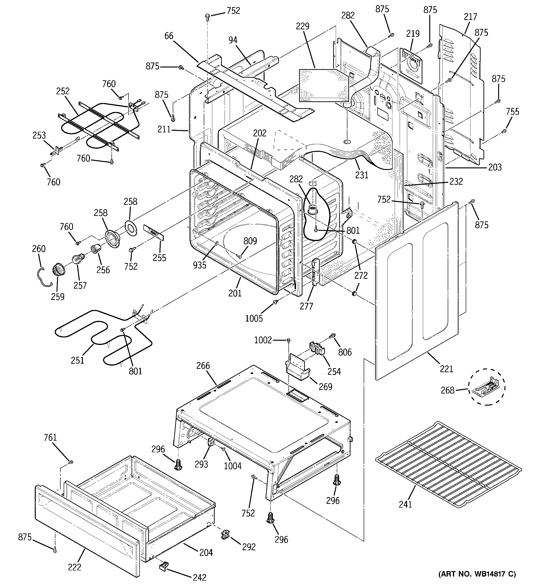 GE JCB710DM2WW body parts diagram