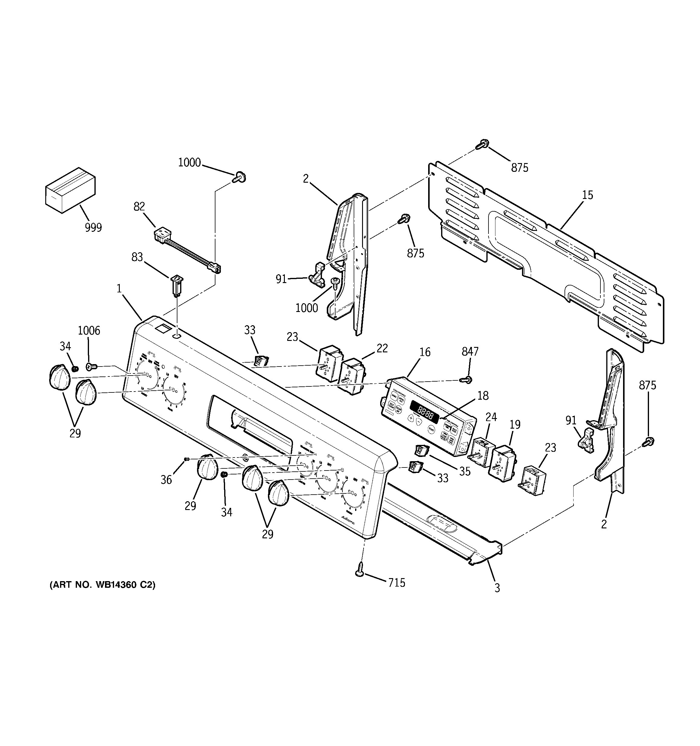 GE JCBP71SM2SS control panel diagram