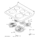 GE JCBP71SM2SS cooktop diagram