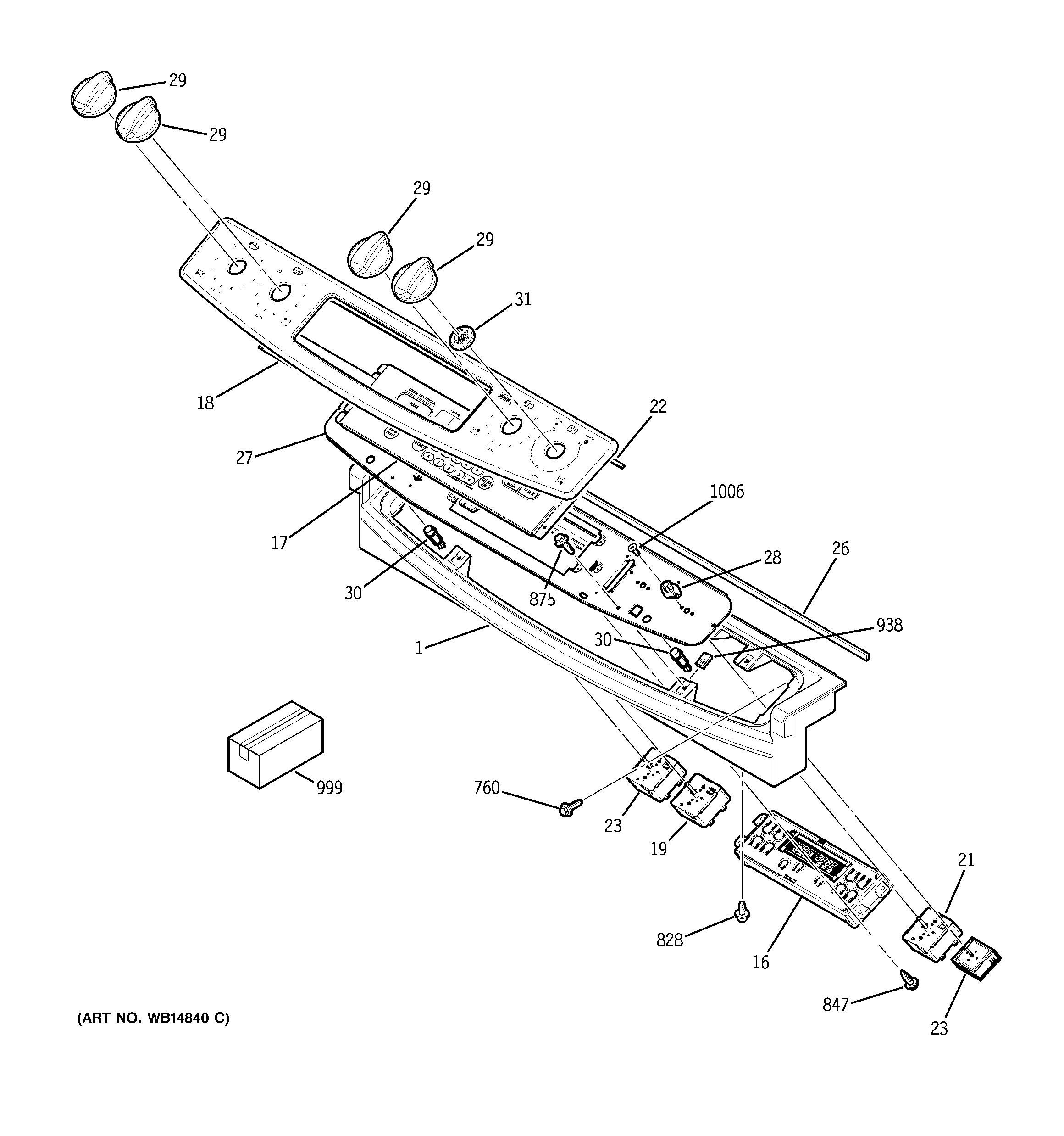 GE PS905SP1SS control panel diagram