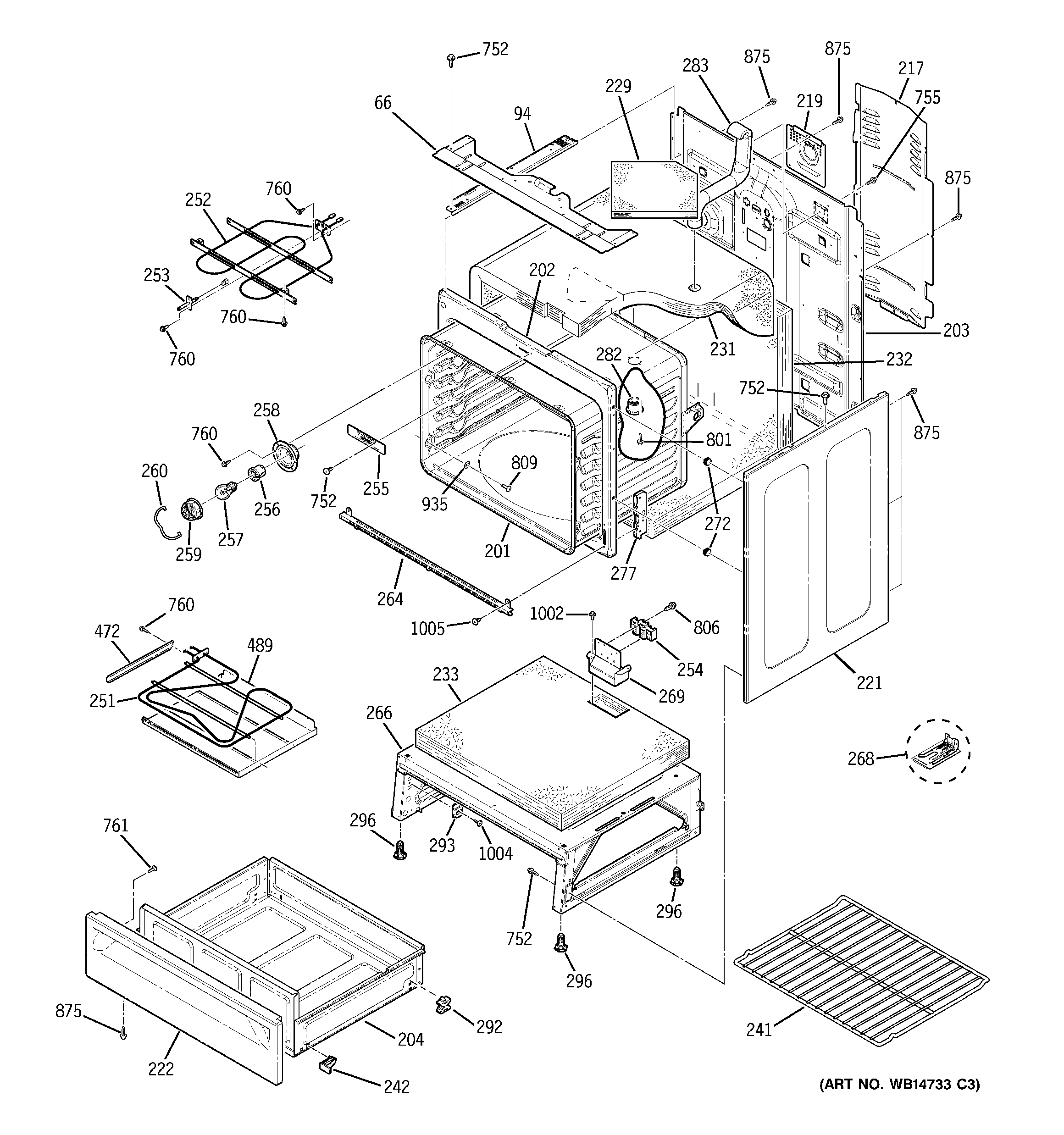 GE JB650DP2BB body parts diagram