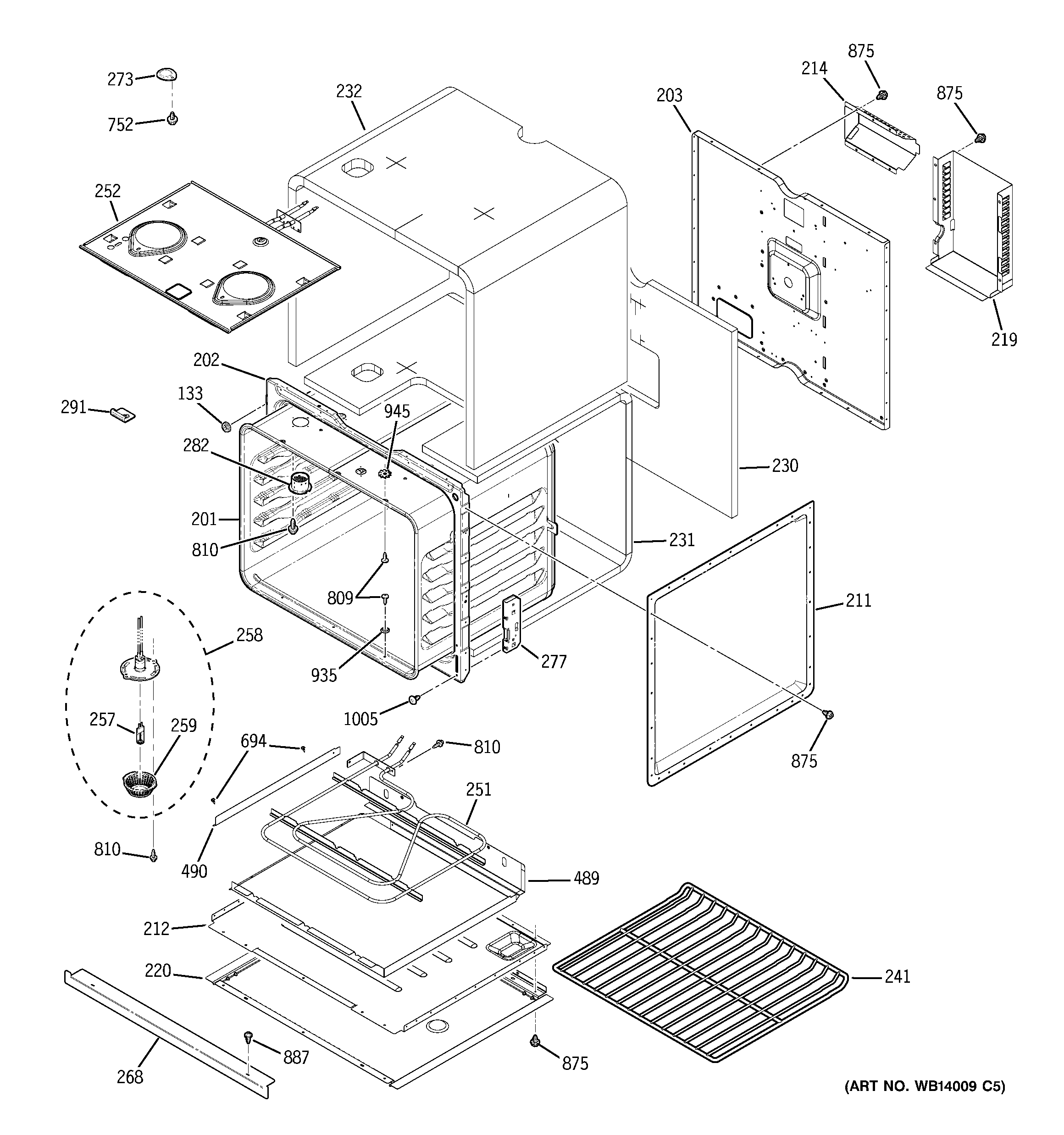 GE JKP35DP3BB lower oven diagram