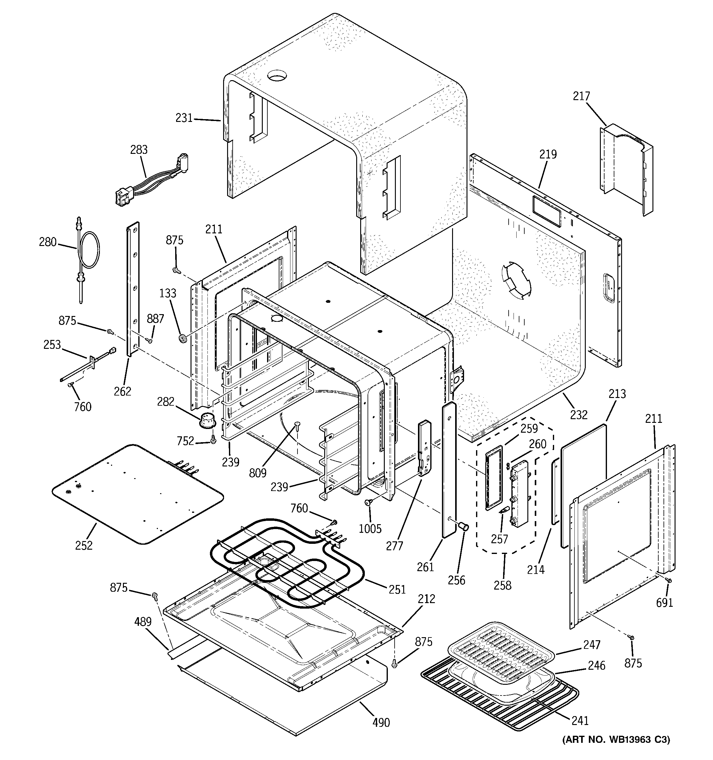 GE ZET2PL1SS upper oven diagram
