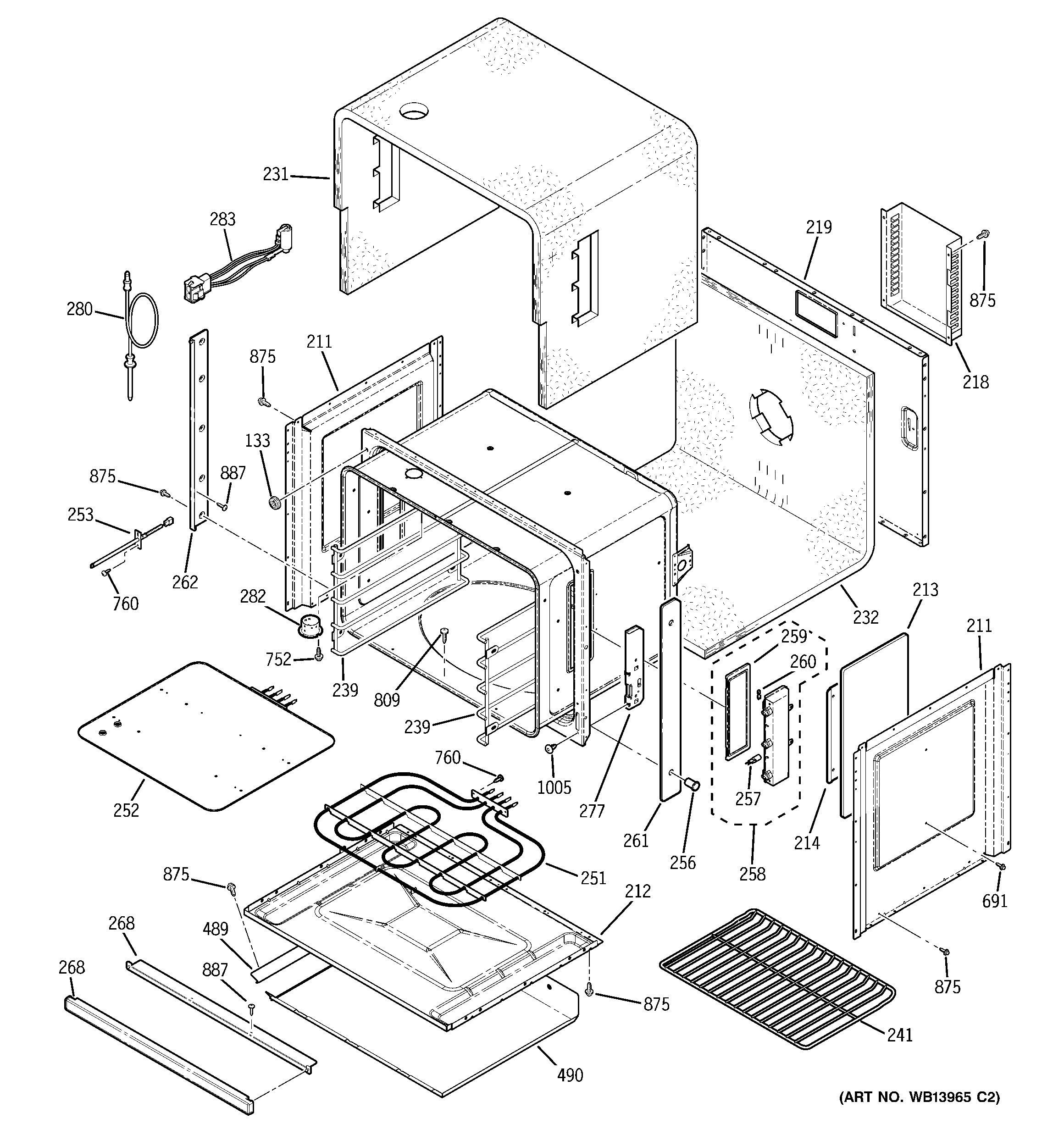 GE ZET2PL1SS lower oven diagram