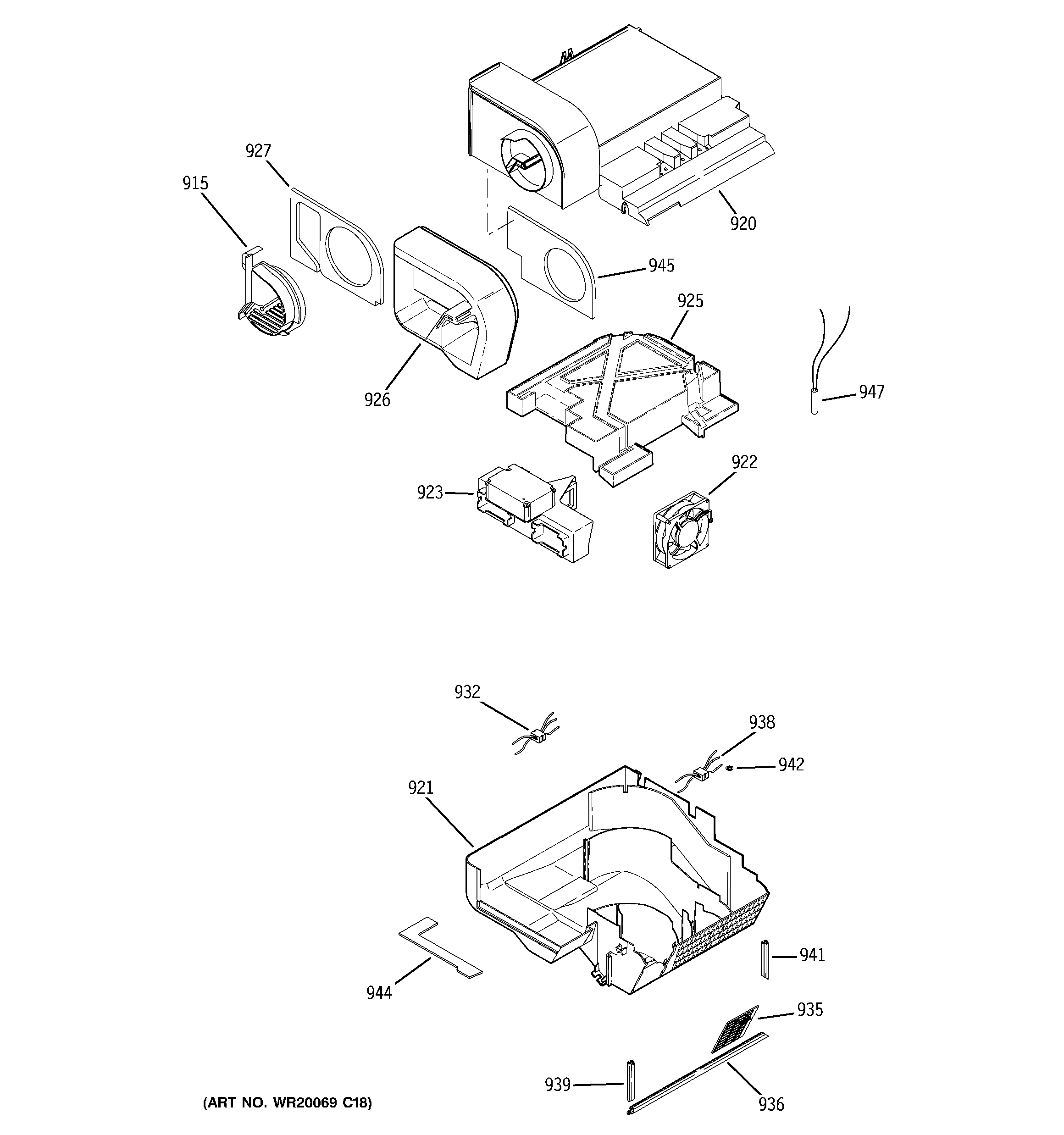 GE PHE25TGXBFBB custom cool diagram