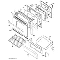 GE JGBP28SER1SS door & drawer parts diagram
