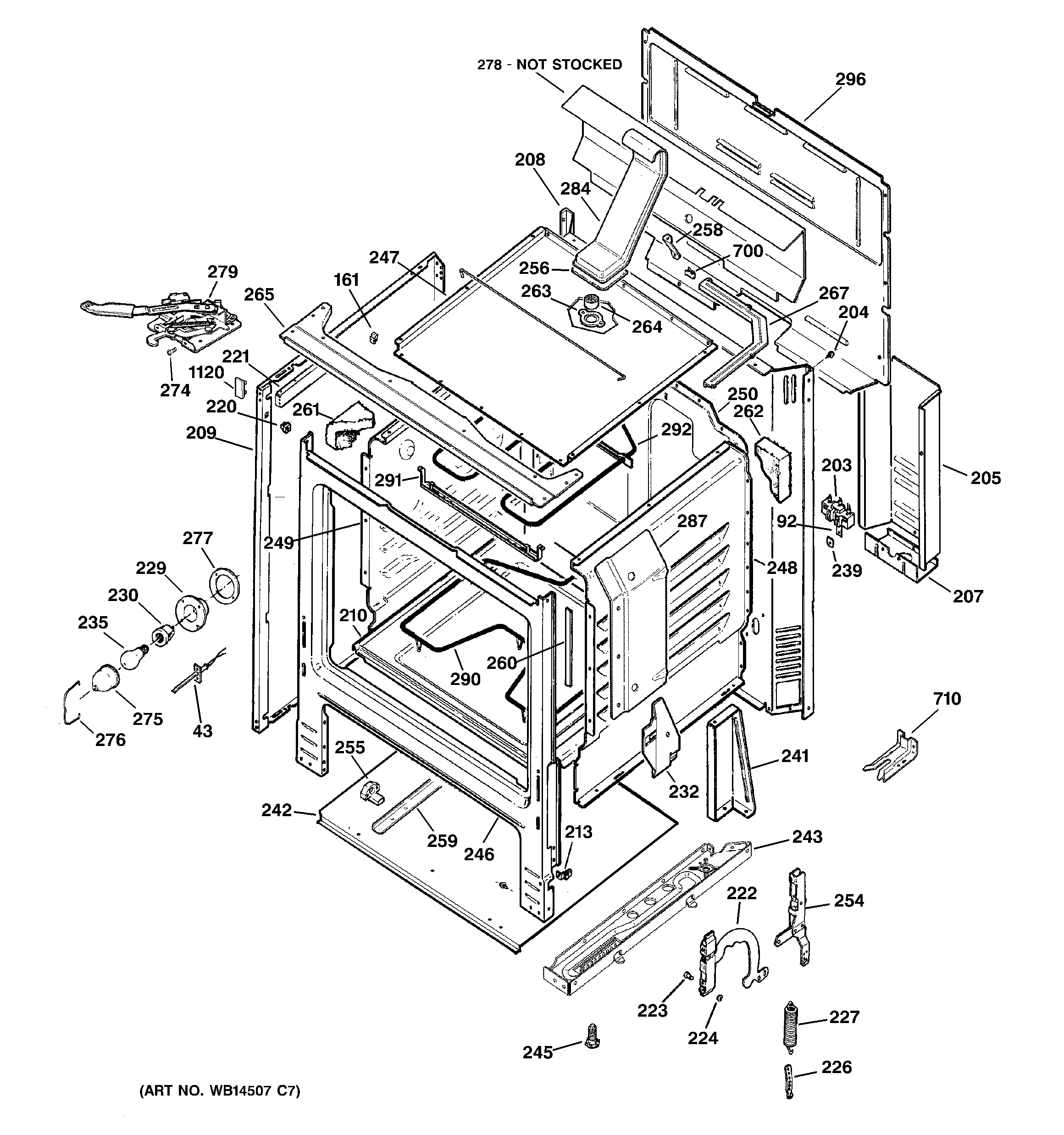 Hotpoint RB790DR1WW body parts diagram