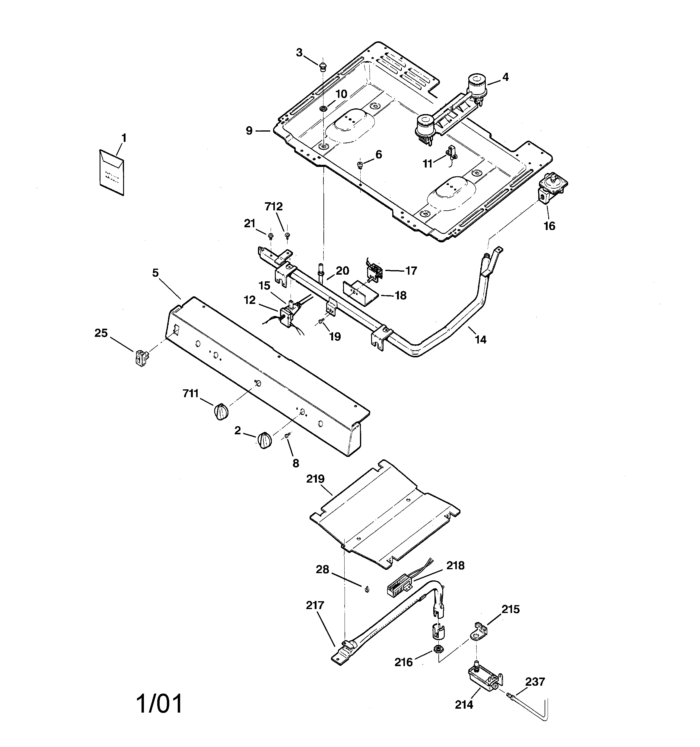 GE JGBC20BEA2WH gas & burner parts diagram