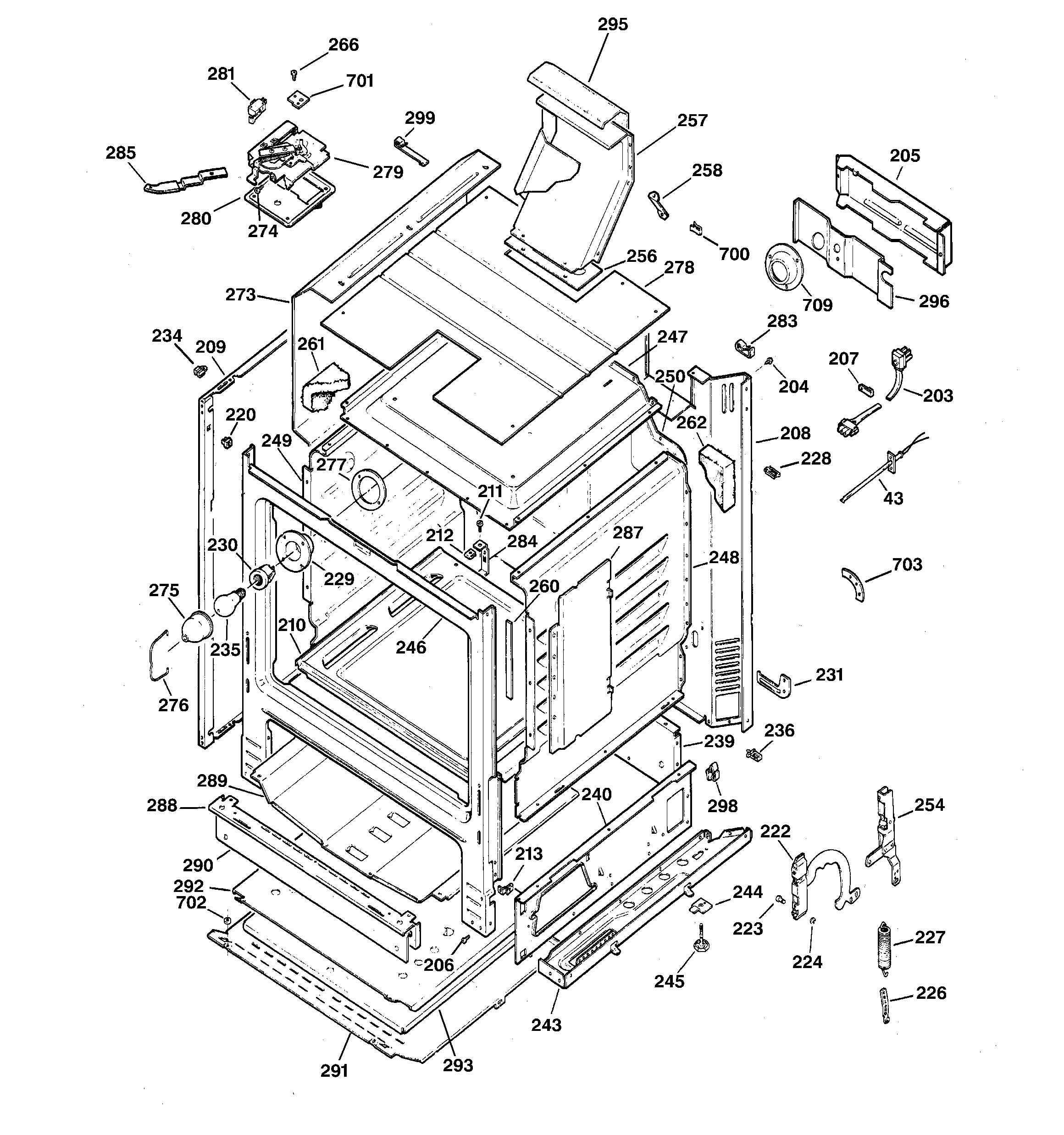 GE JGBP27BEA6WH body parts diagram