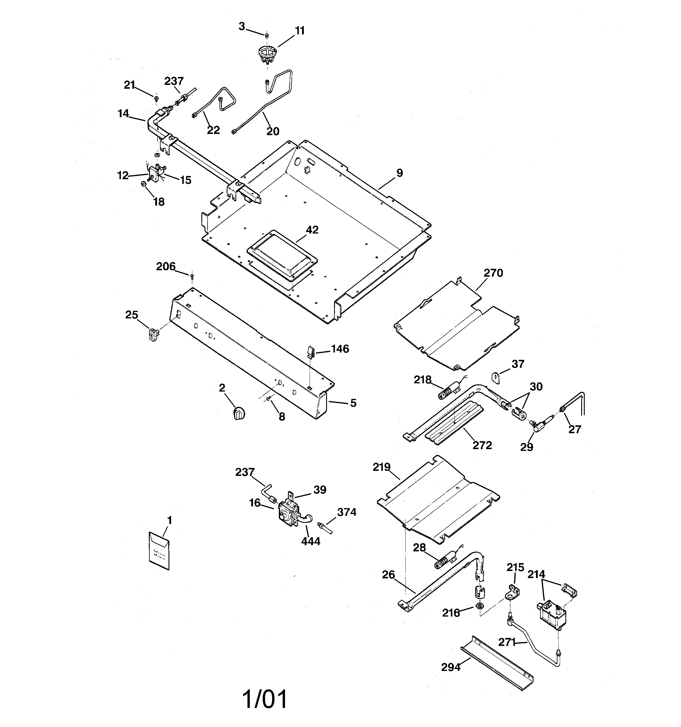 GE JGBP28BEA5WH gas burner parts diagram