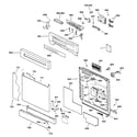 GE ZBD4500D02SS escutcheon & door assembly diagram