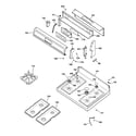 GE JGBP79BEB2BB control panel & cooktop diagram