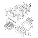 GE JGBP79BEB2BB door & drawer parts diagram