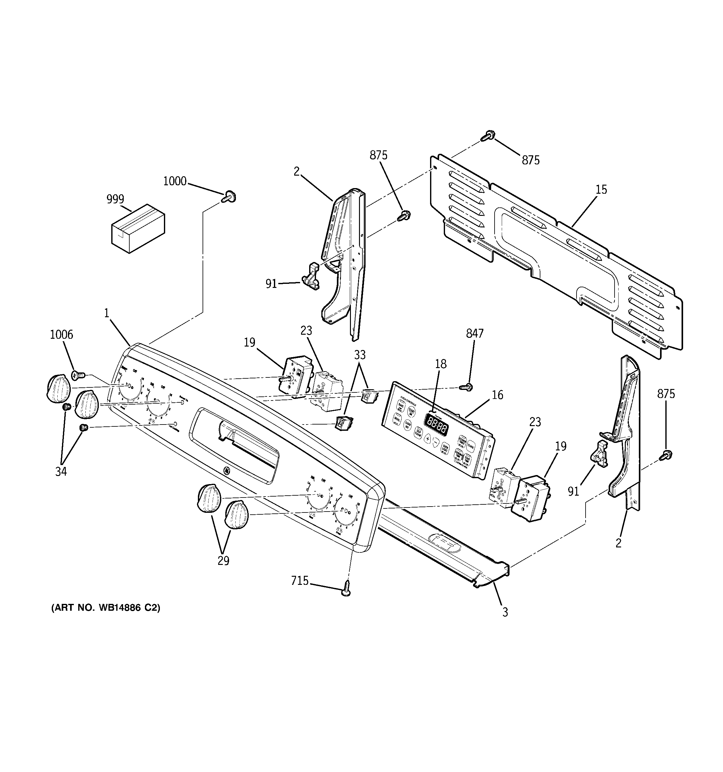 GE JB660DR3SS control panel diagram