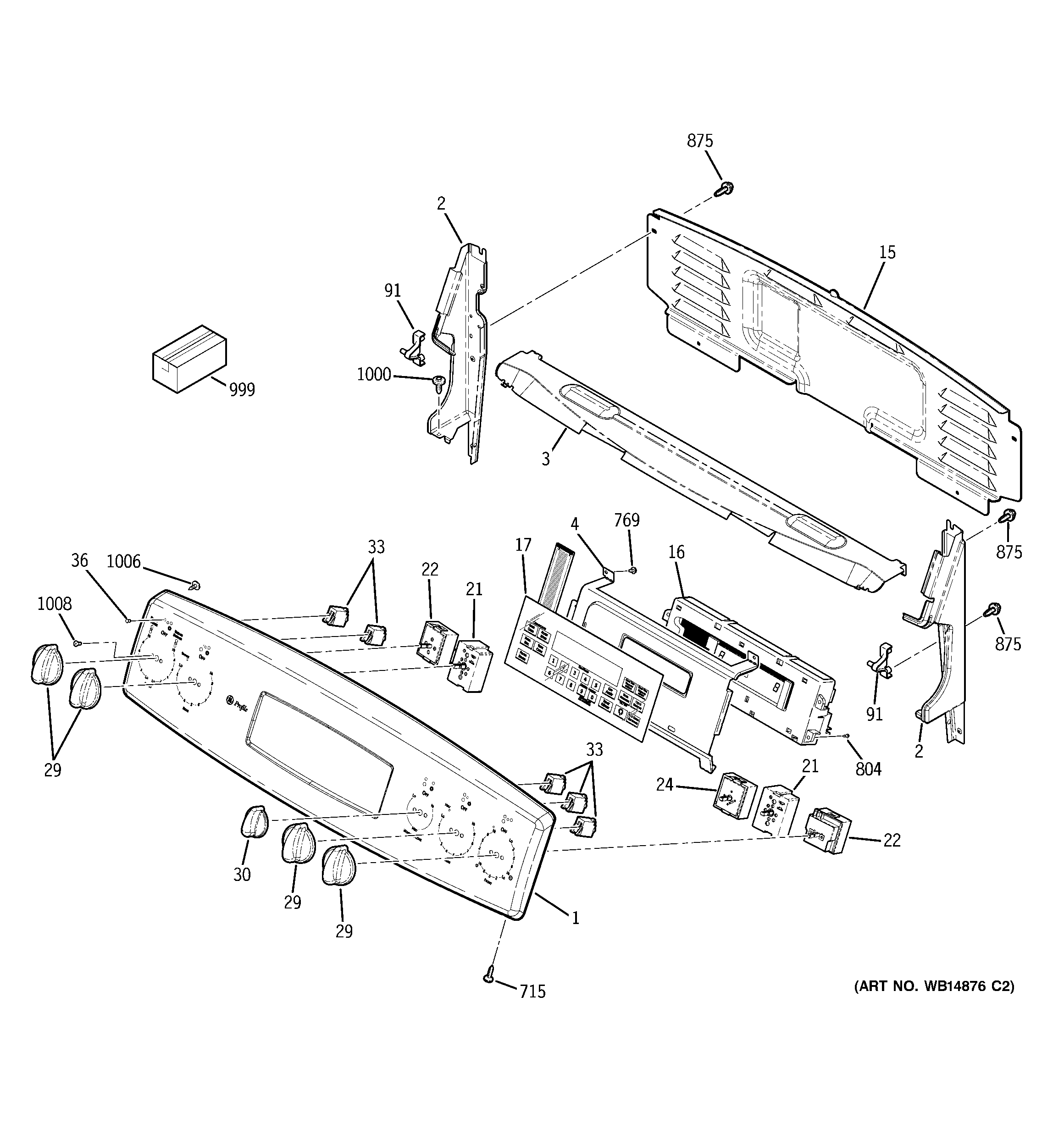 GE PB909SP1SS control panel diagram