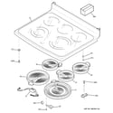 GE PB909SP1SS cooktop diagram