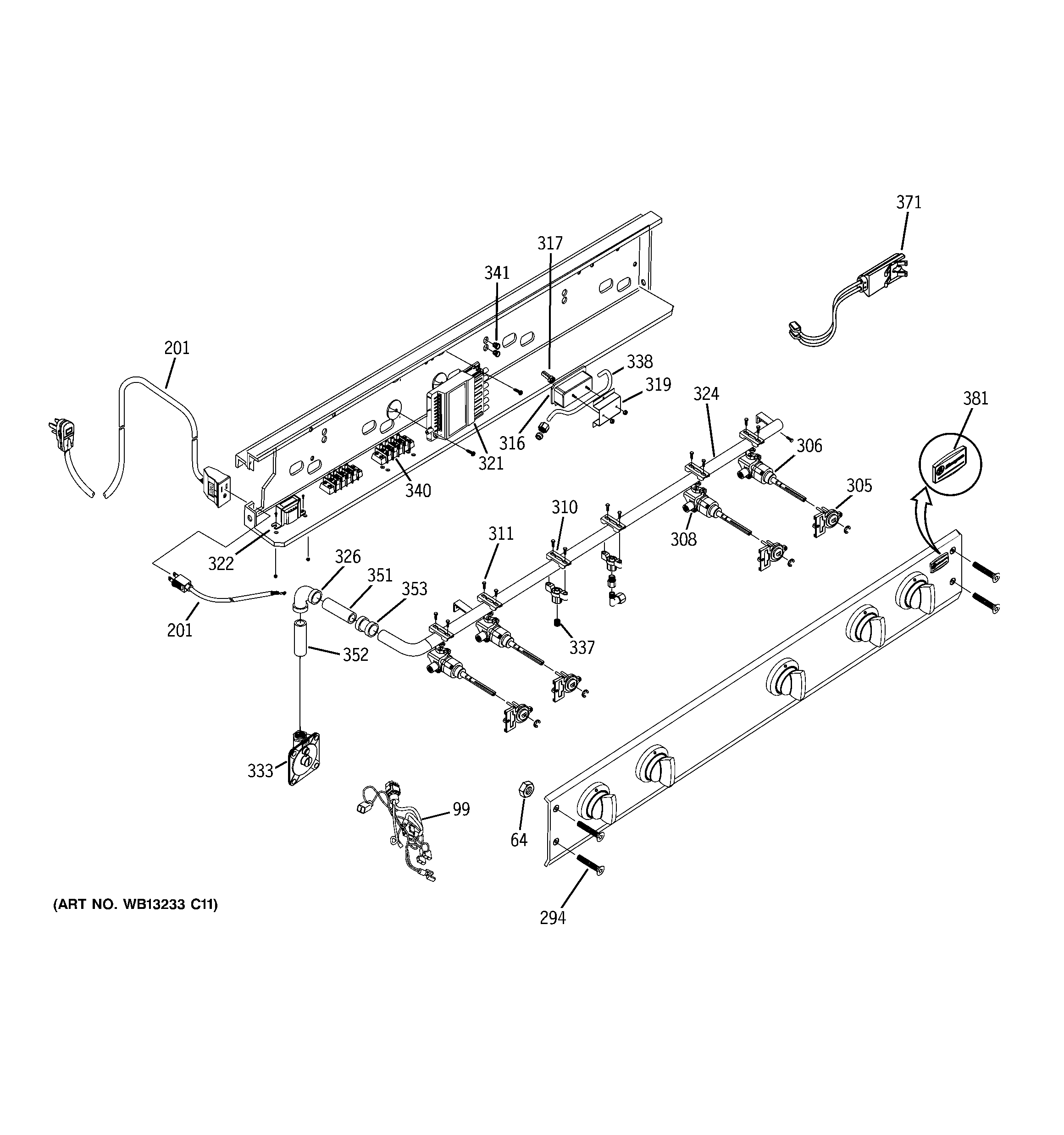 GE ZGU36N4RH3SS manifold assembly diagram