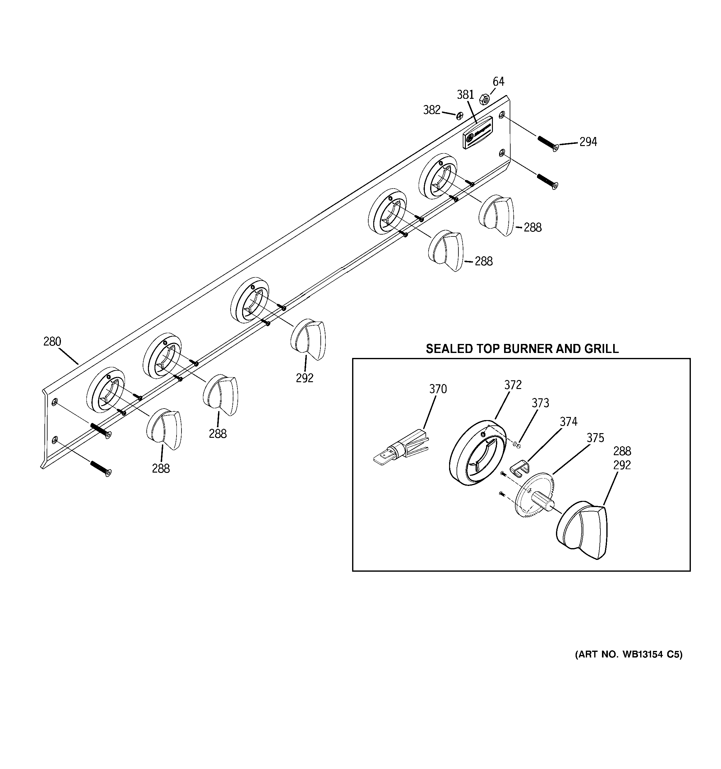 GE ZGU36N4RH3SS control panel diagram