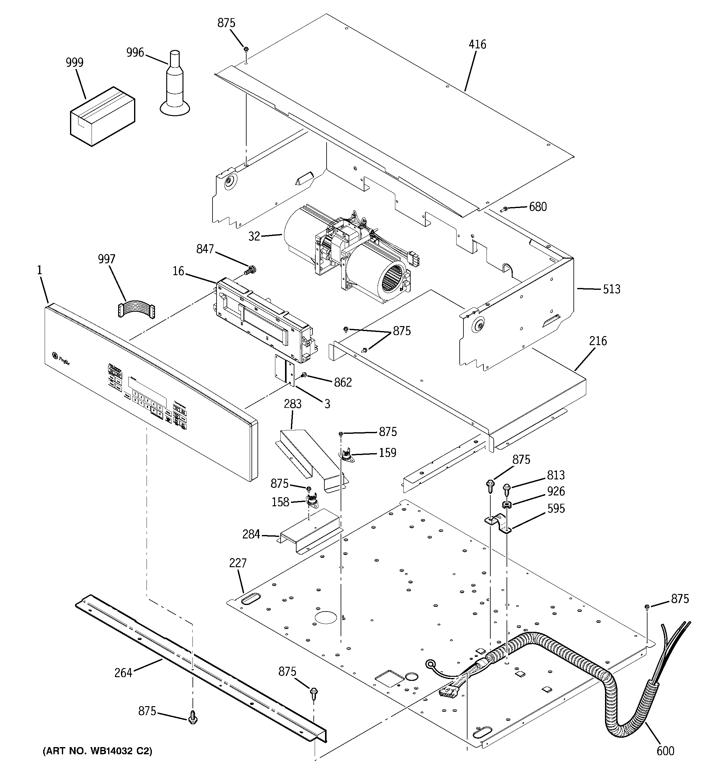 GE PT916SR1SS control panel diagram