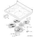 GE JB650SP2SS cooktop diagram