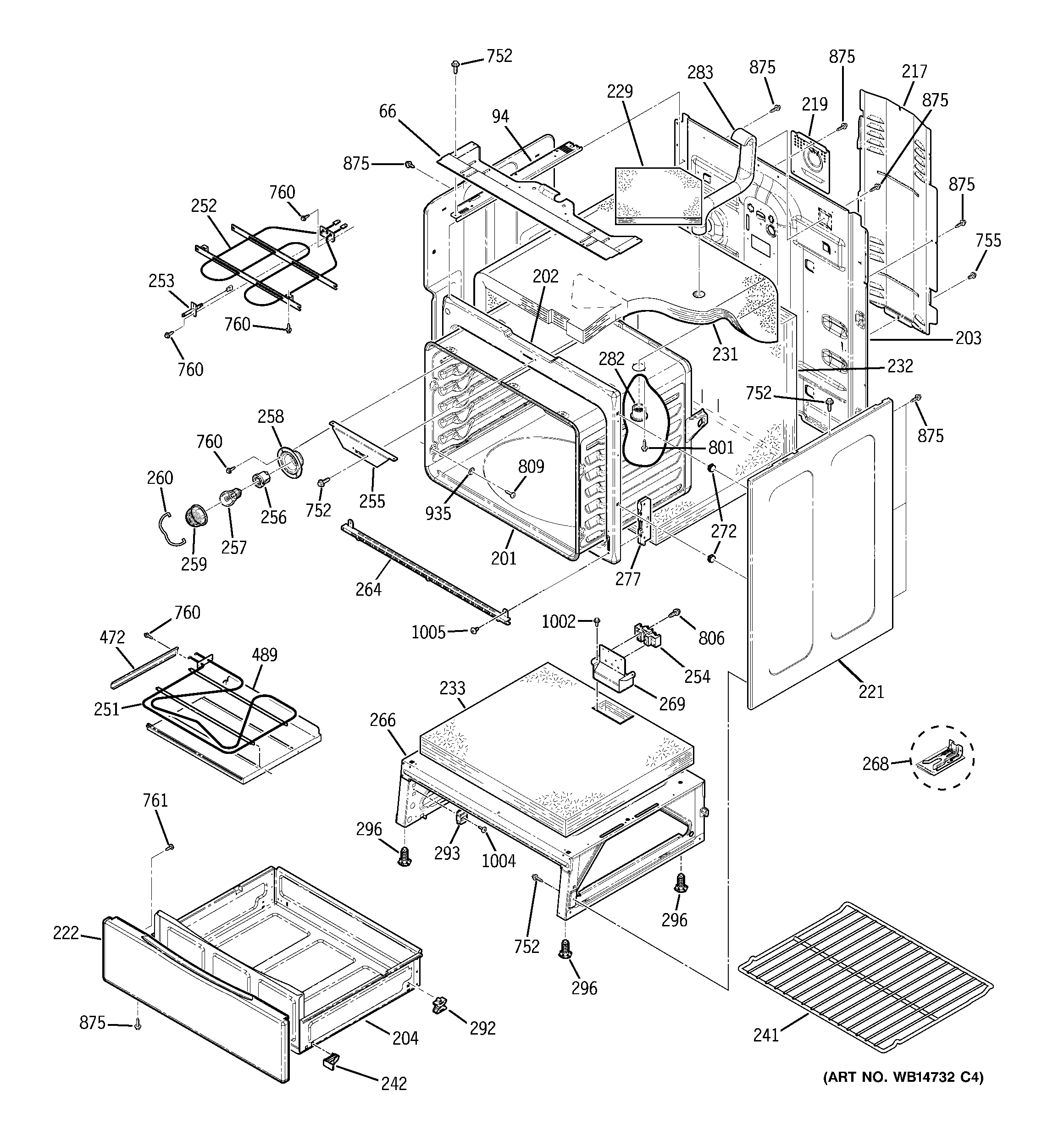 GE JB650SP2SS body parts diagram