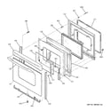 GE JB650SP2SS door diagram