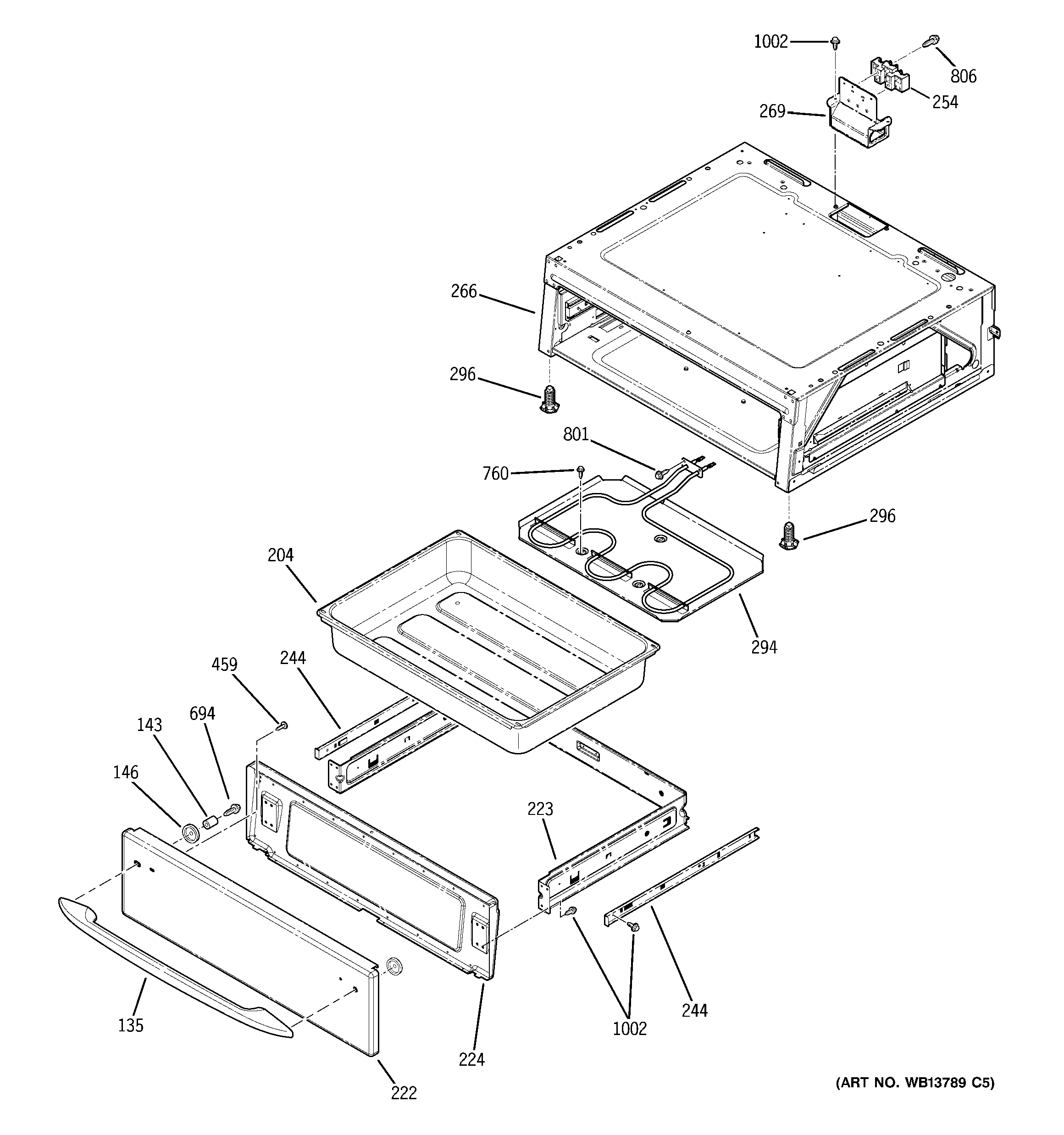 GE PCB900DP2WW warming drawer diagram