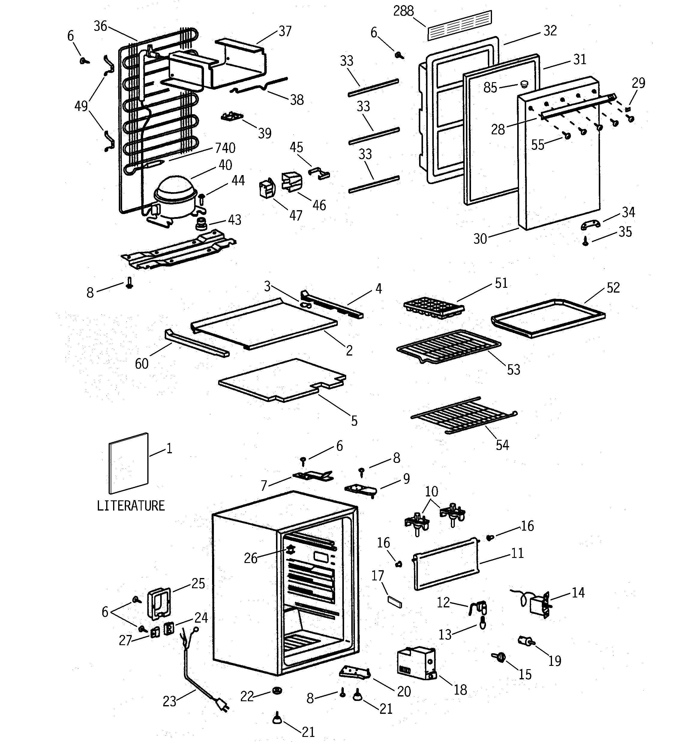 GE GMR06AAMARWW refrigerator parts diagram