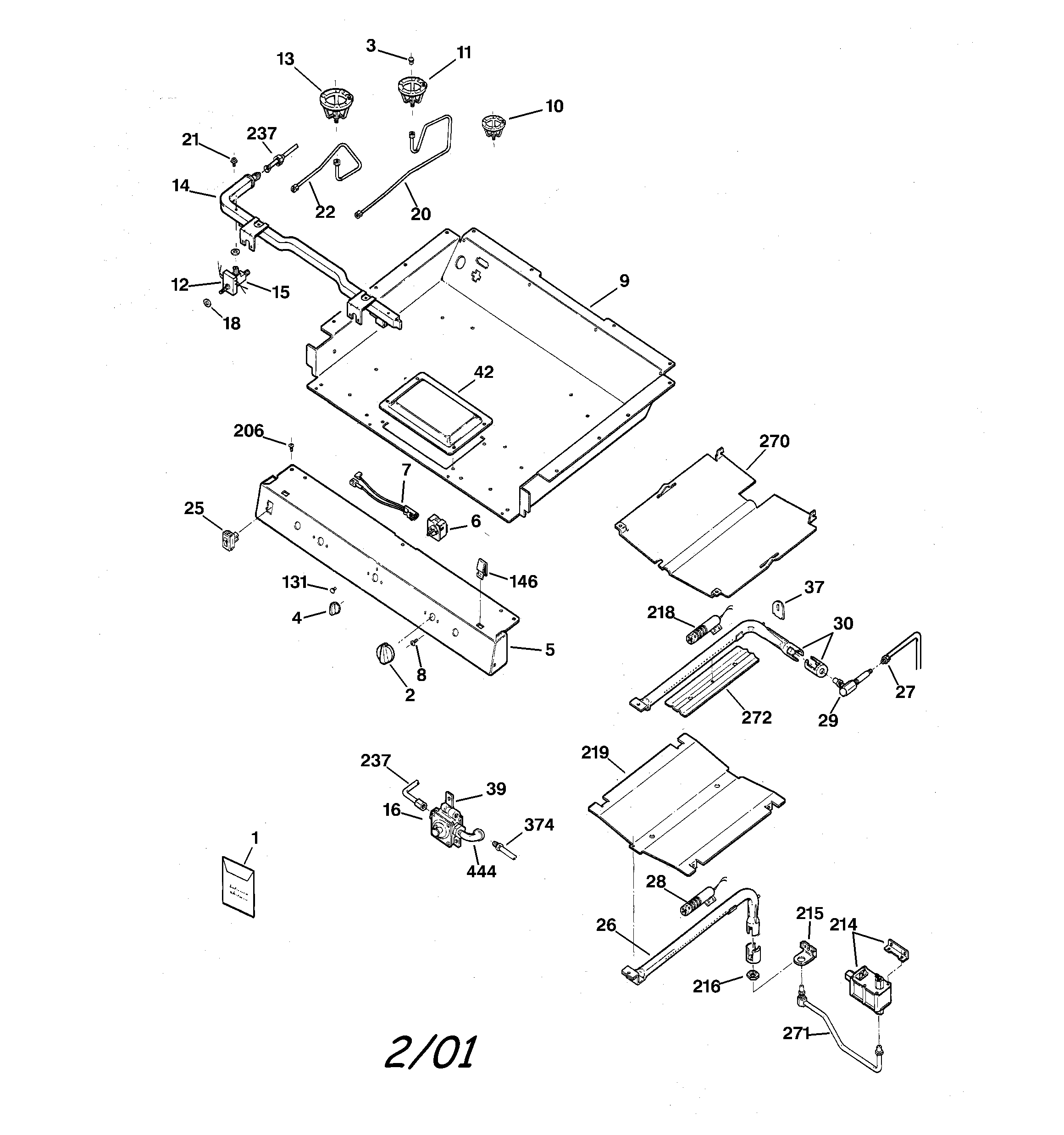 GE JGBP86AEB2AA burner parts diagram