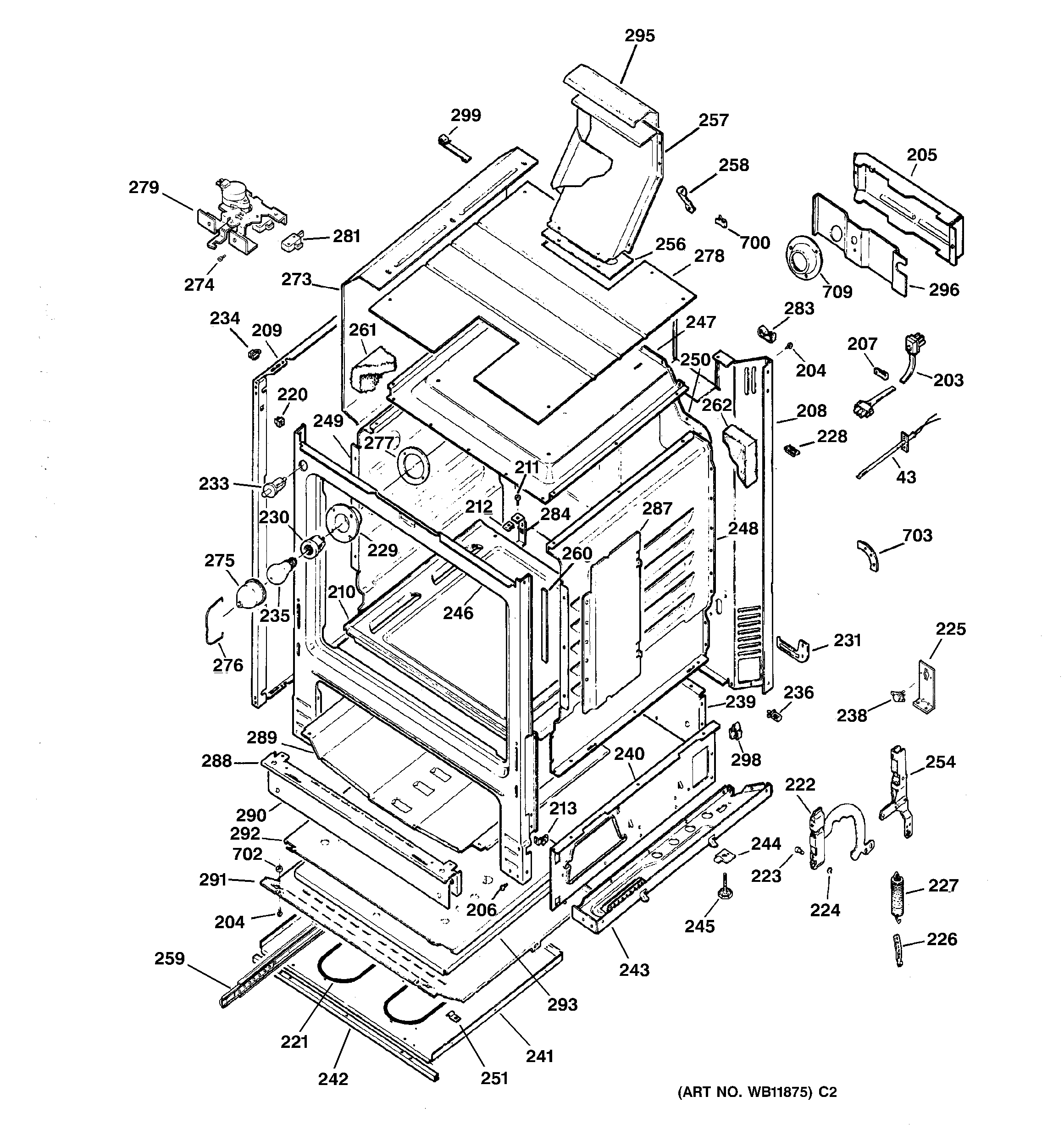 GE JGBP86AEB2AA body parts diagram