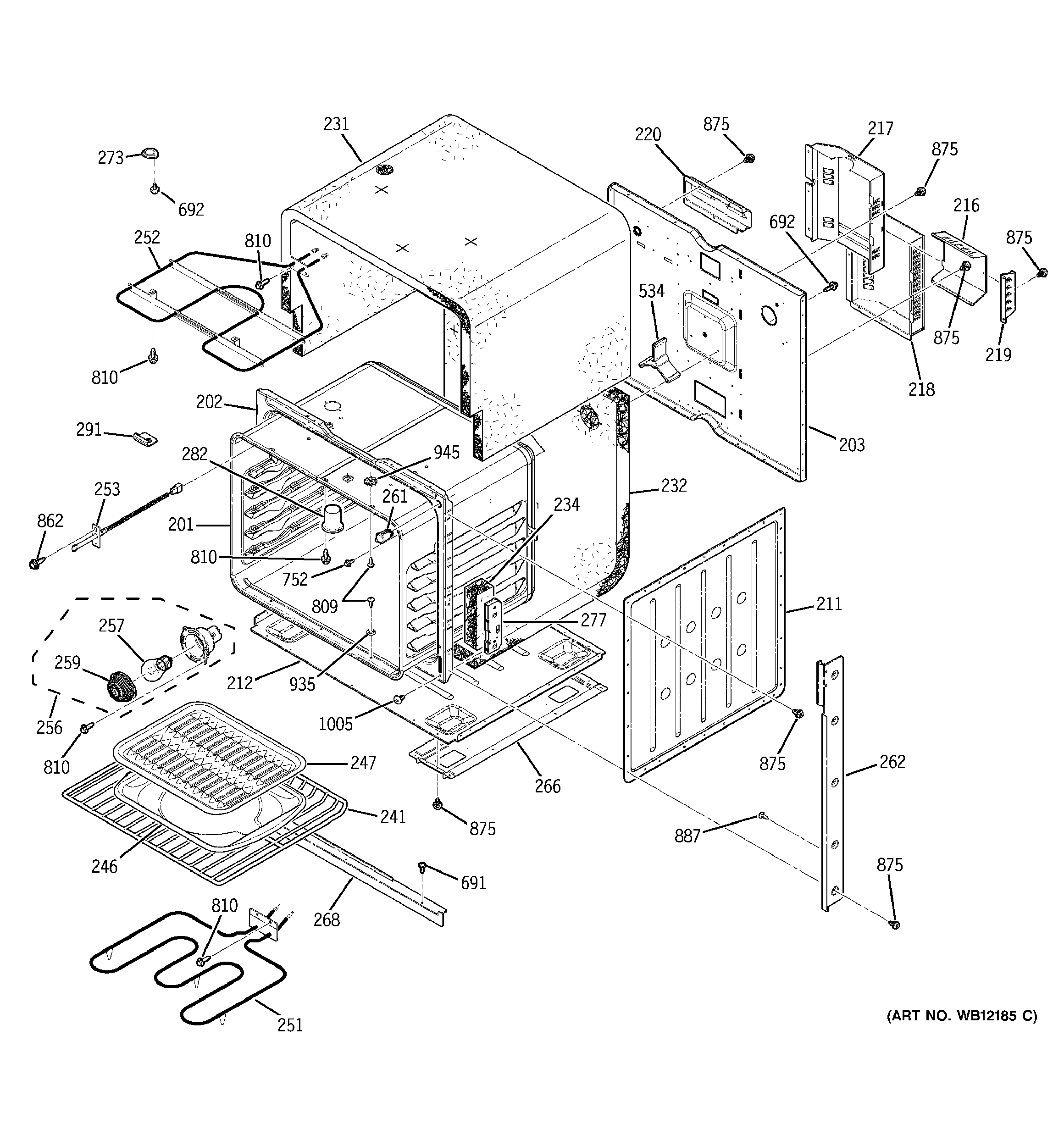 GE JCKP15BD1BB body parts diagram