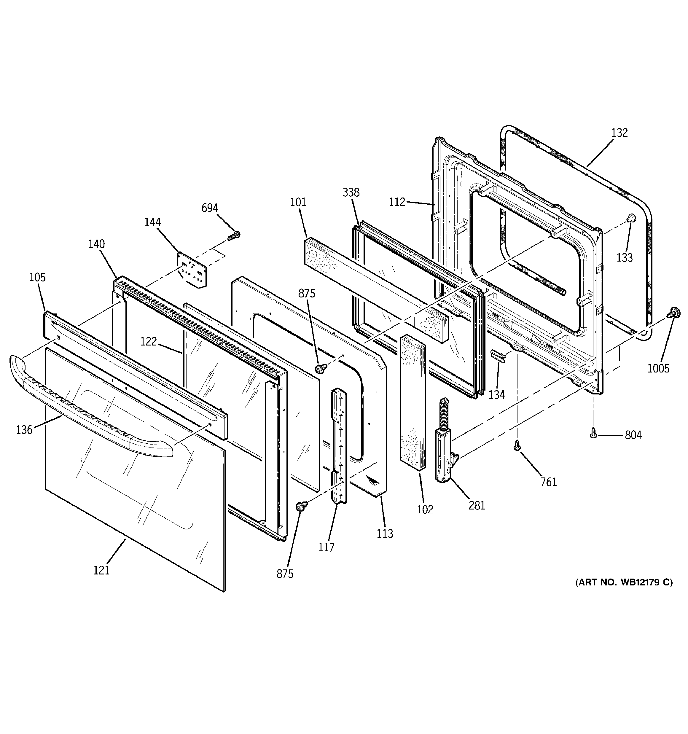 GE JCKP15BD1BB door diagram