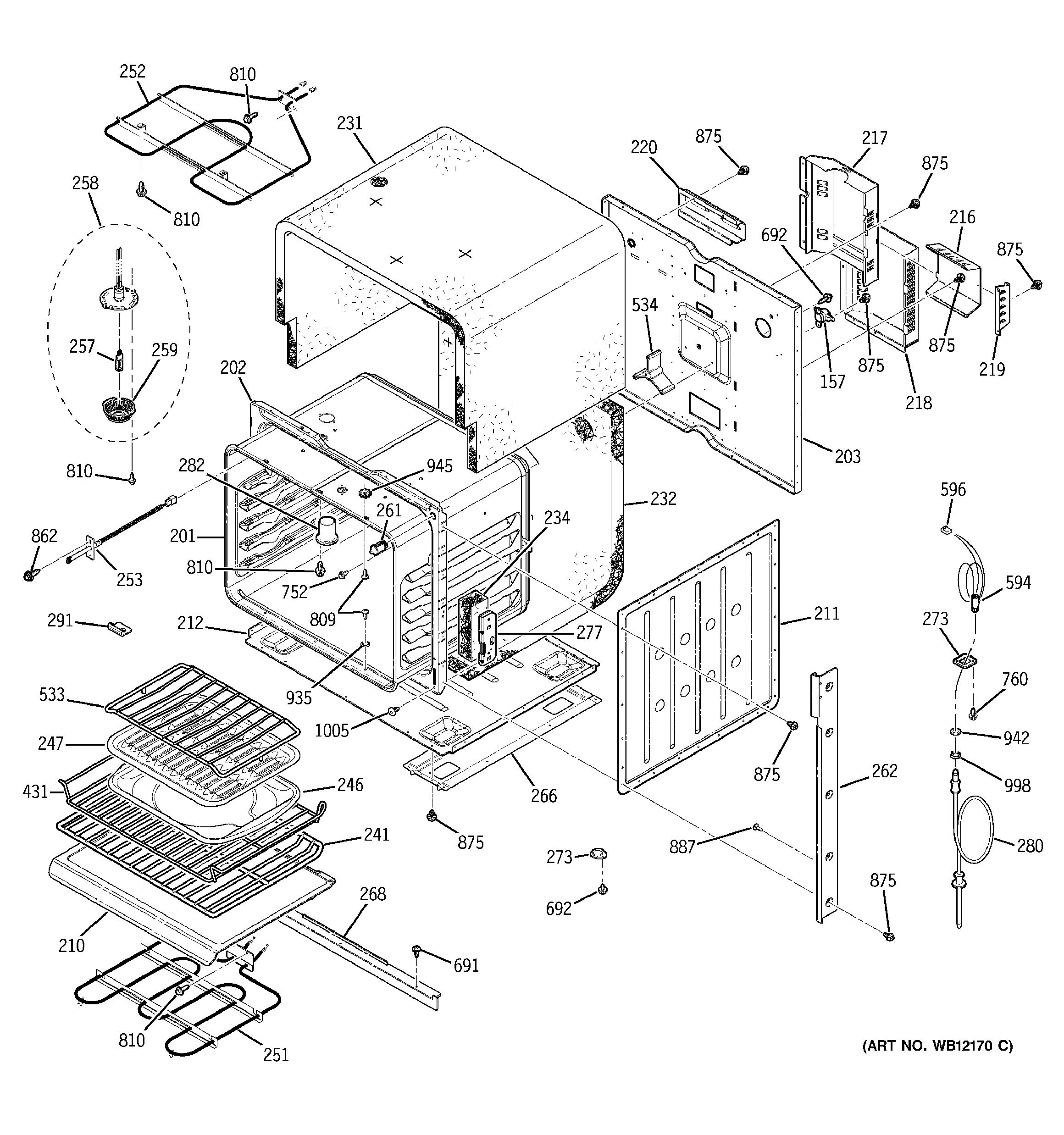 GE JKP18CD1CC body parts diagram