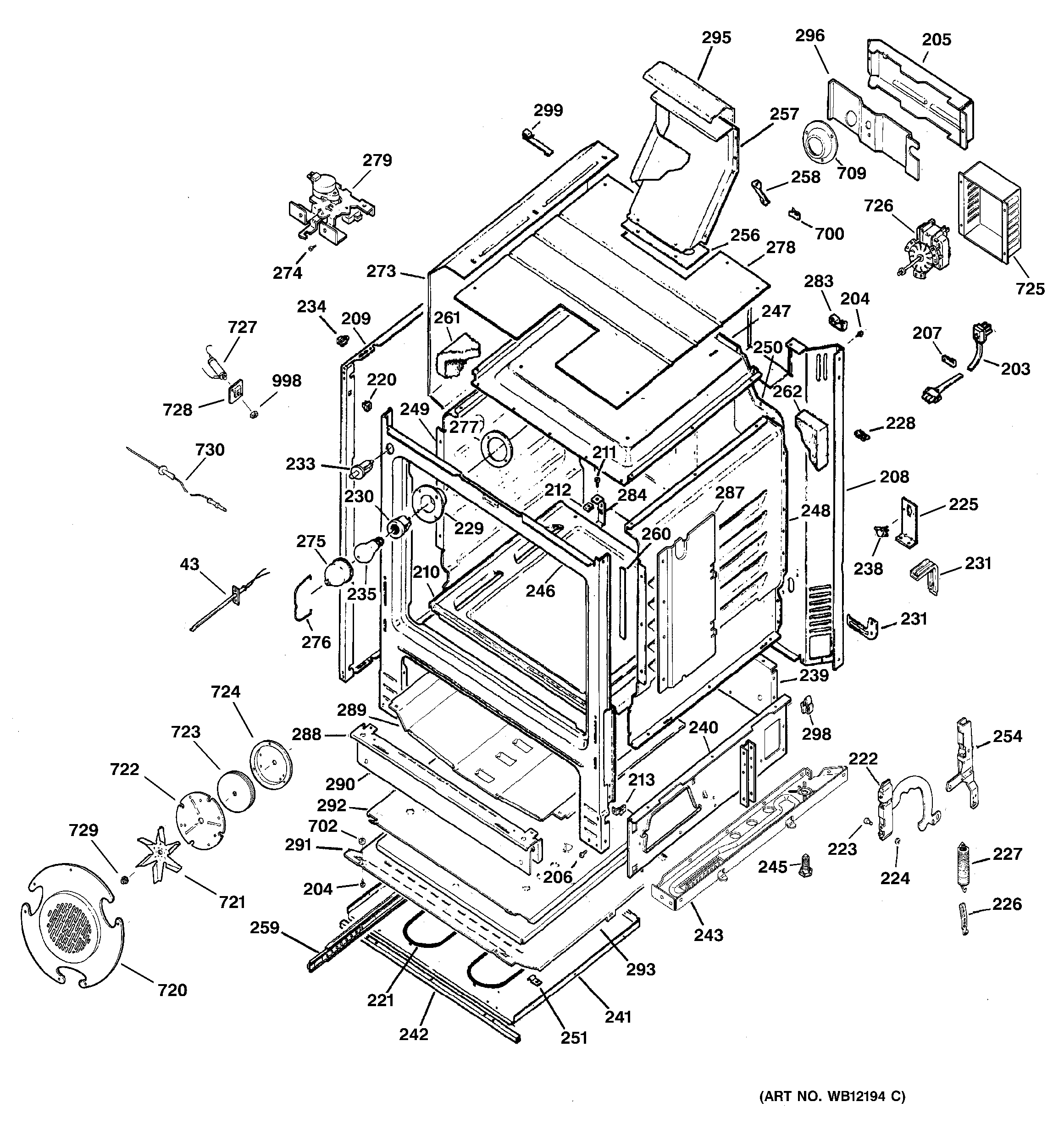 GE JGB910WEC3WW body parts diagram
