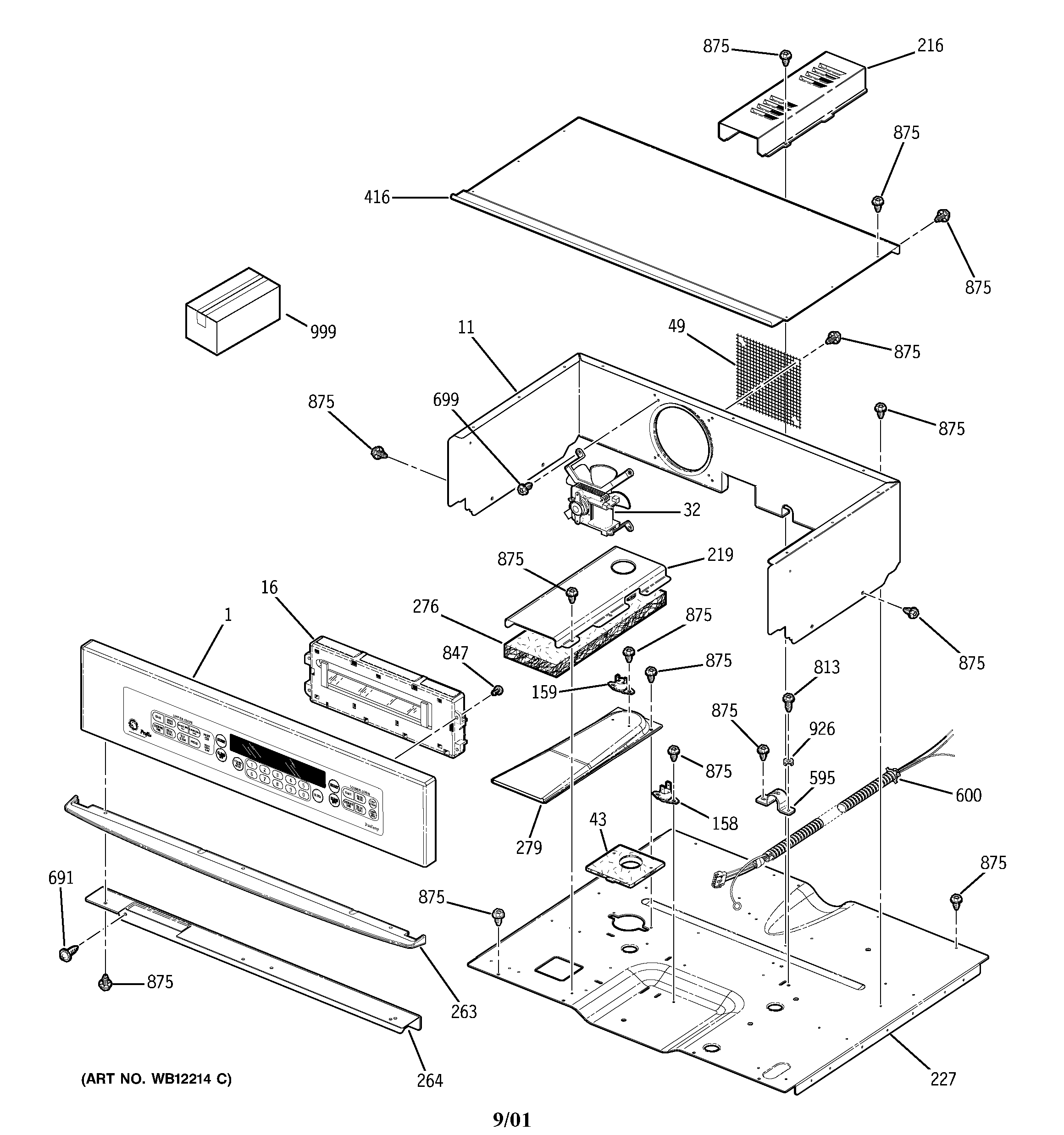 GE JKP56SD1SS control panel diagram