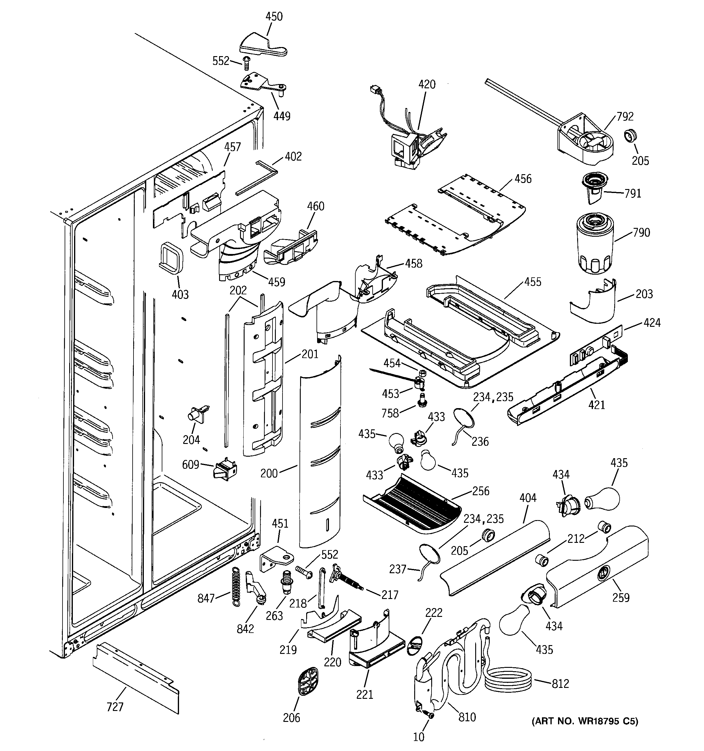 GE PSS29NHMCCC fresh food section diagram