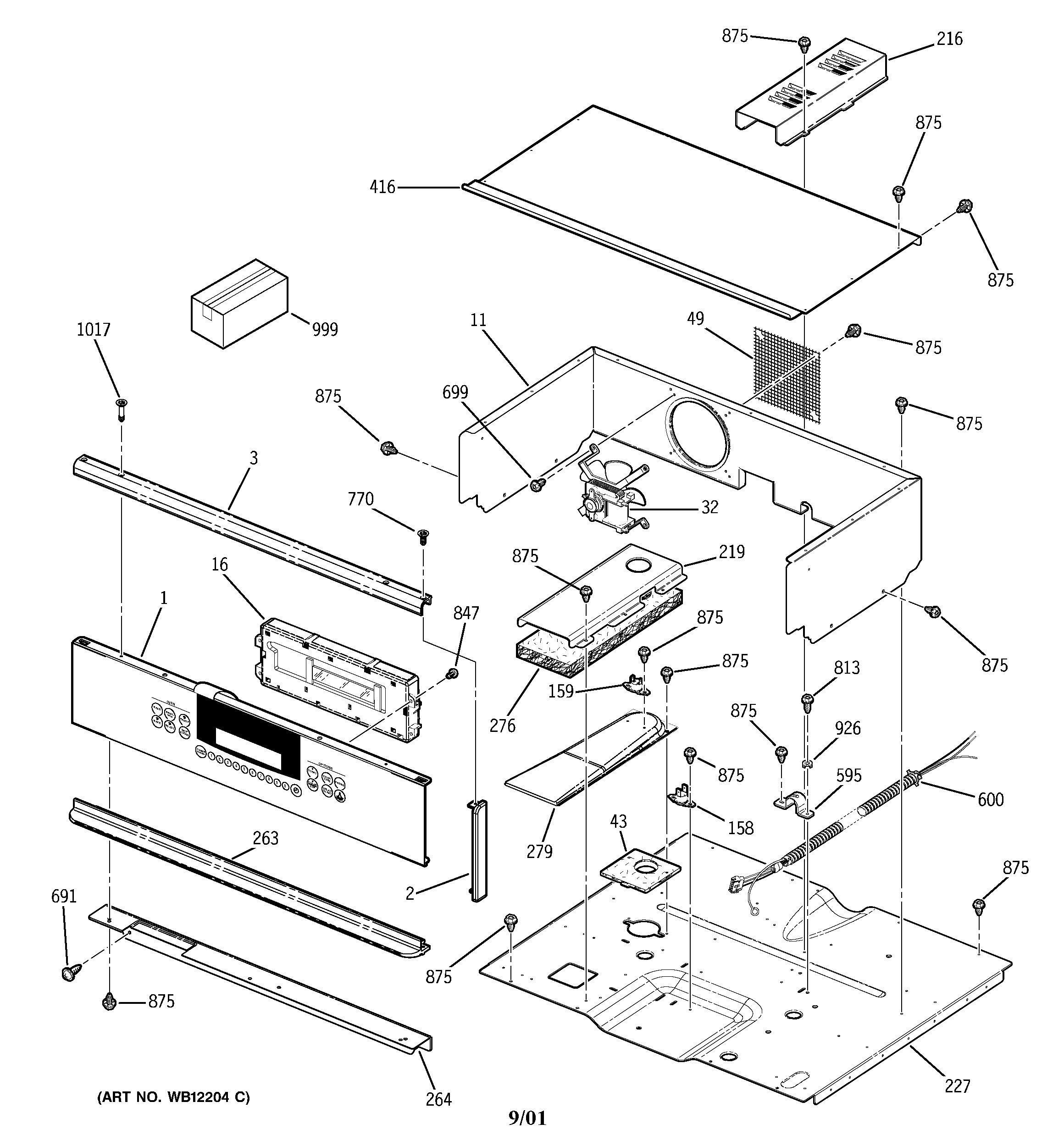GE ZEK937BD1BB control panel diagram