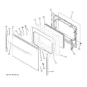 GE JB855DP2BB lower door diagram