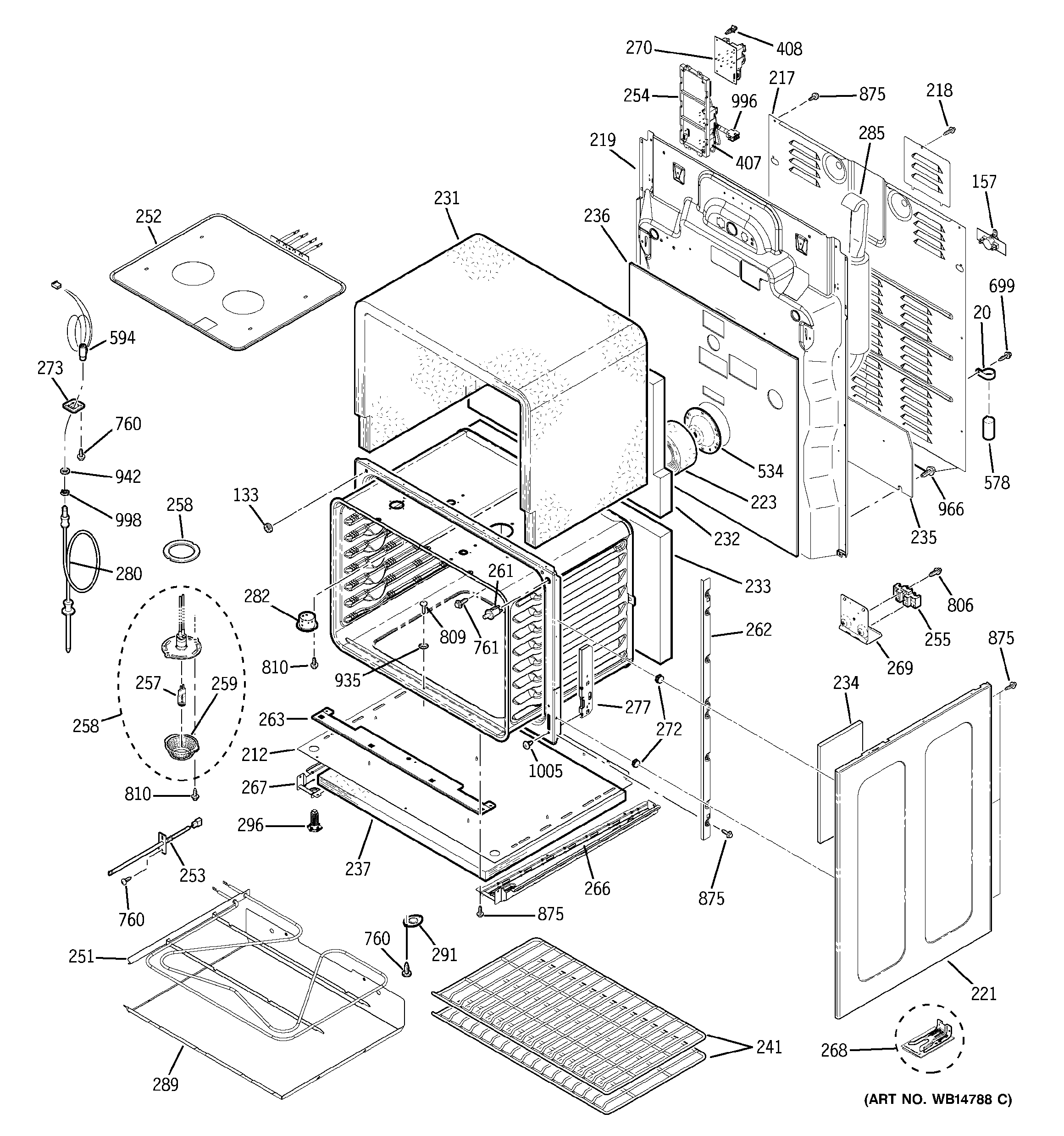GE PB978SP3SS lower oven diagram