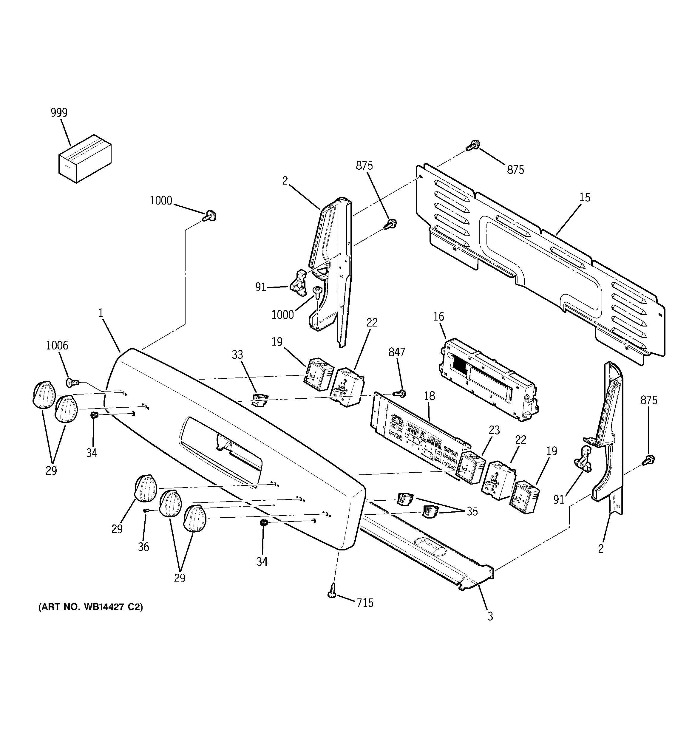 GE JB700DN3WW control panel diagram