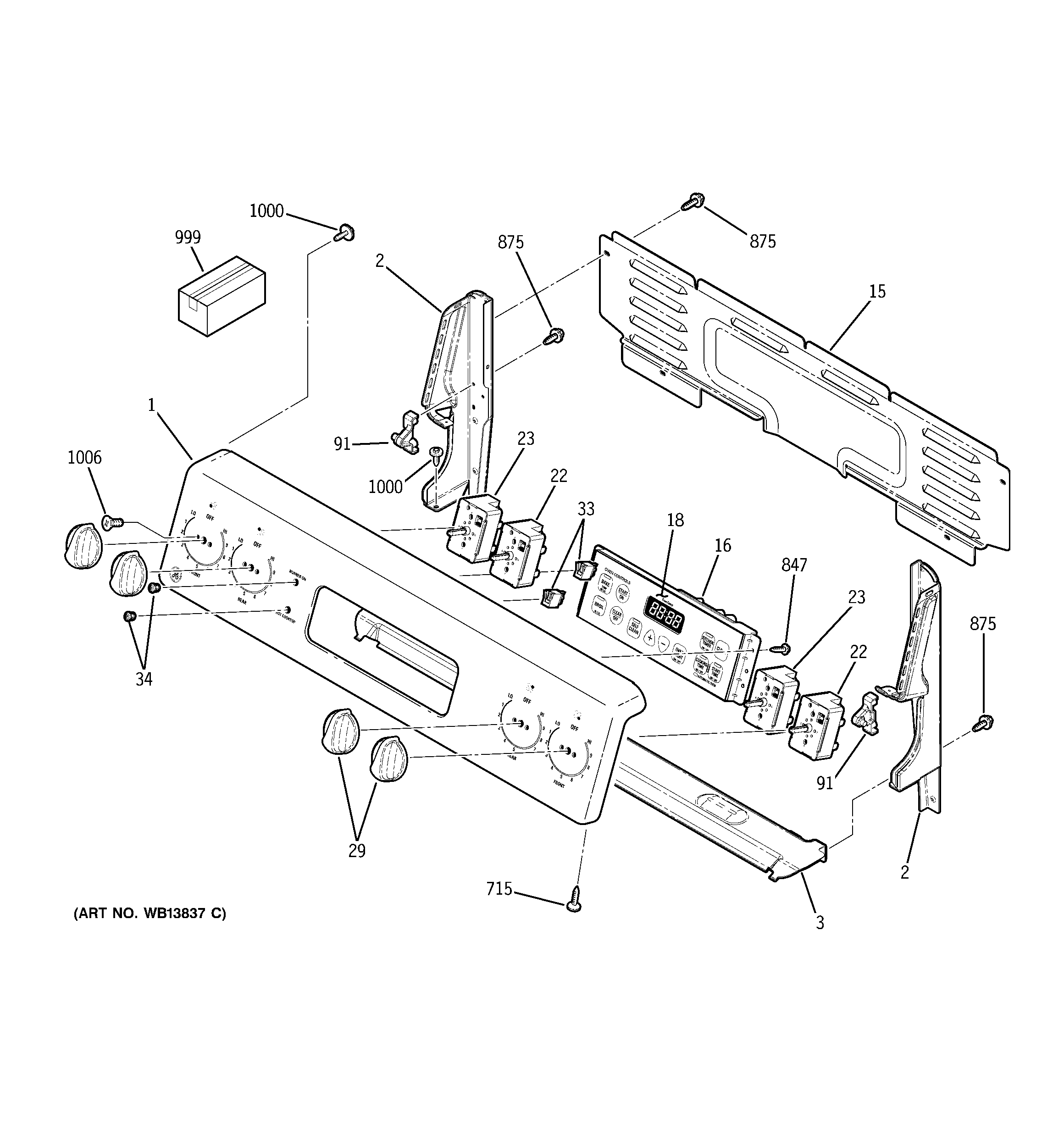 GE JBS55MM3BS control panel diagram