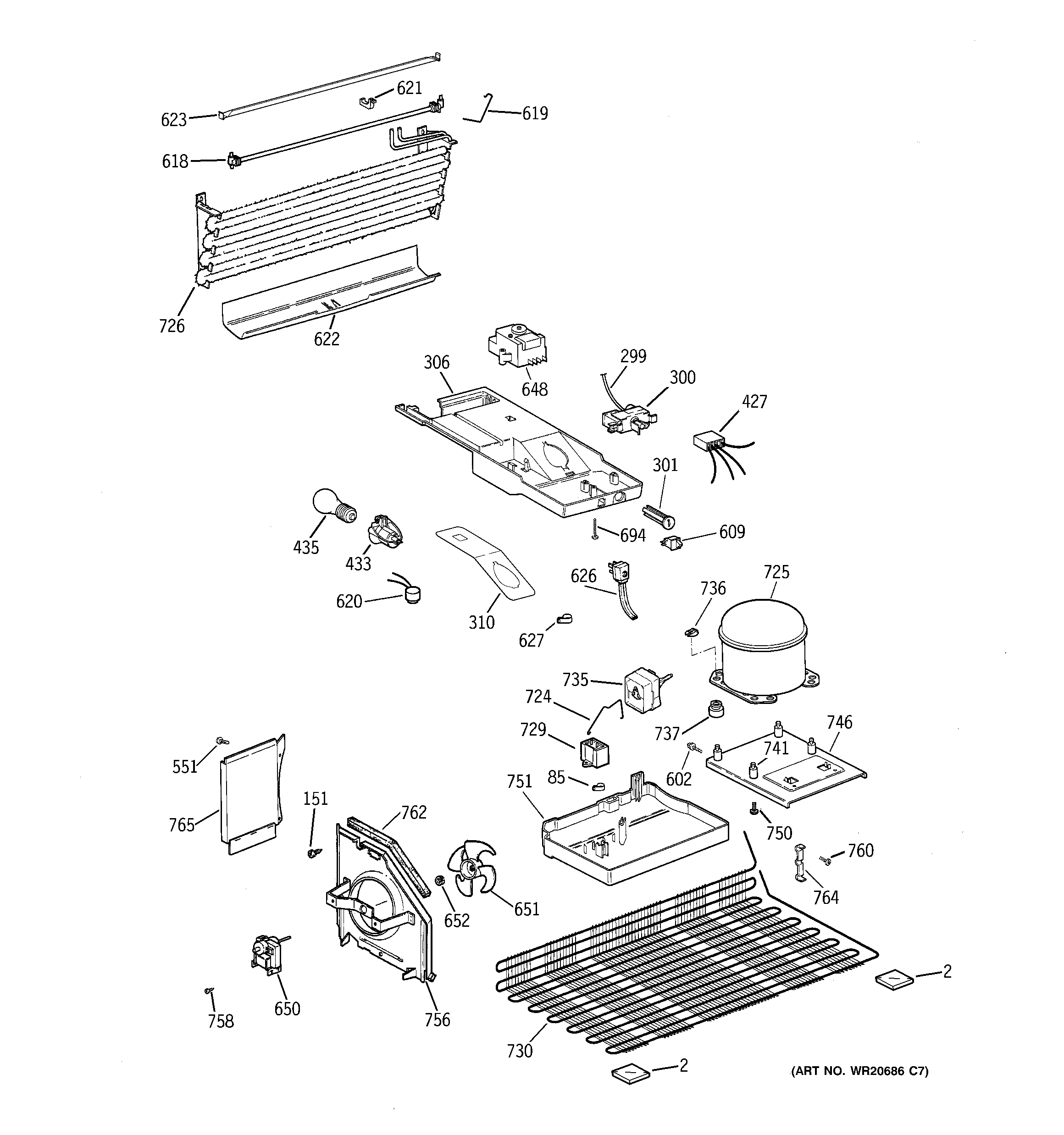Hotpoint HTS16BBSHRCC unit parts diagram