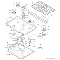 GE PGS975DEP2BB cooktop diagram