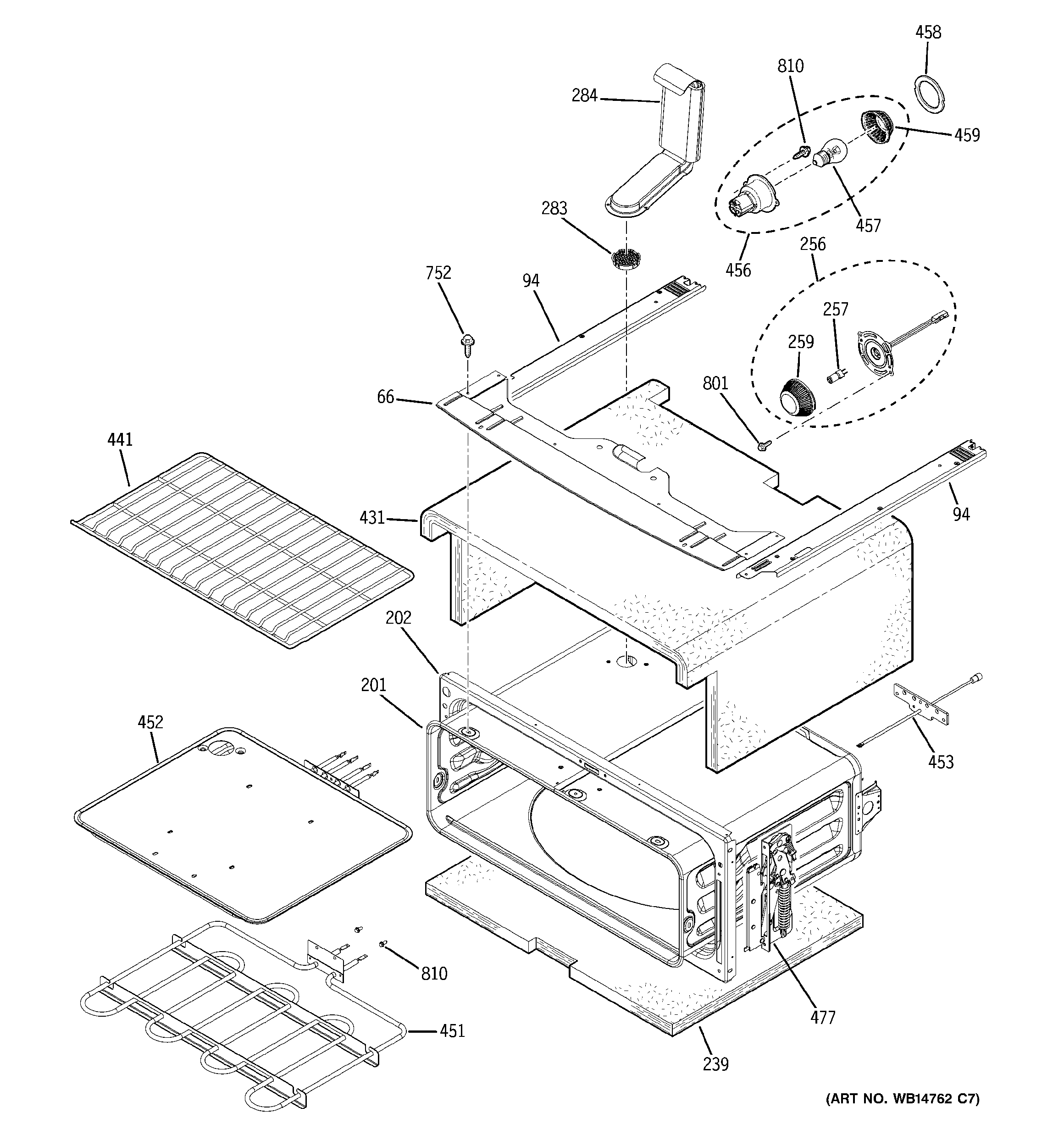 GE PCB975SP4SS upper oven diagram