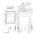 GE GHDA696P03SS escutcheon & door assembly diagram
