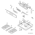 GE JGB428SER2SS control panel & cooktop diagram