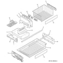 GE PFSE5NJYADSS freezer shelves diagram