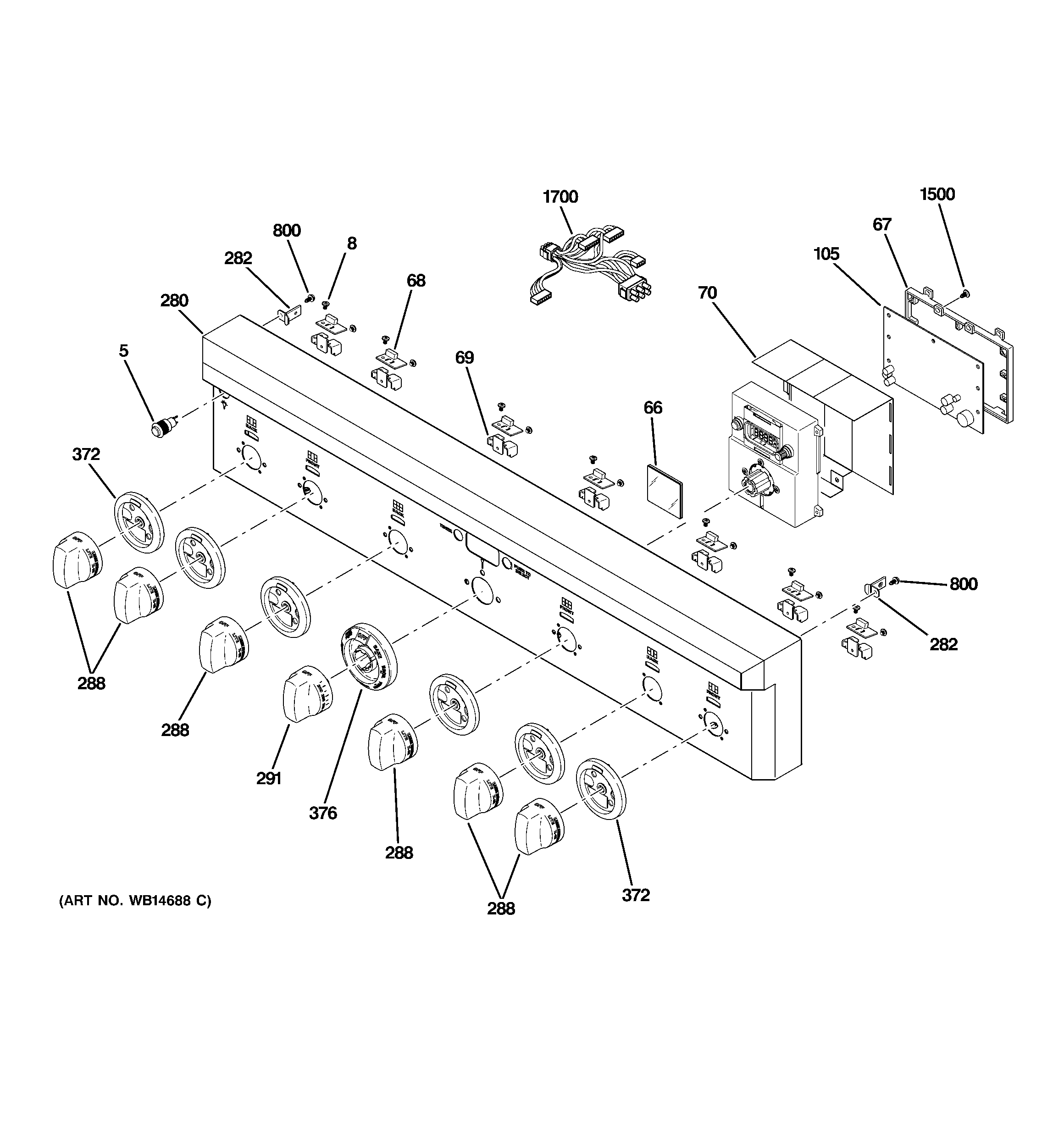 GE ZGP366LR1SS control panel diagram