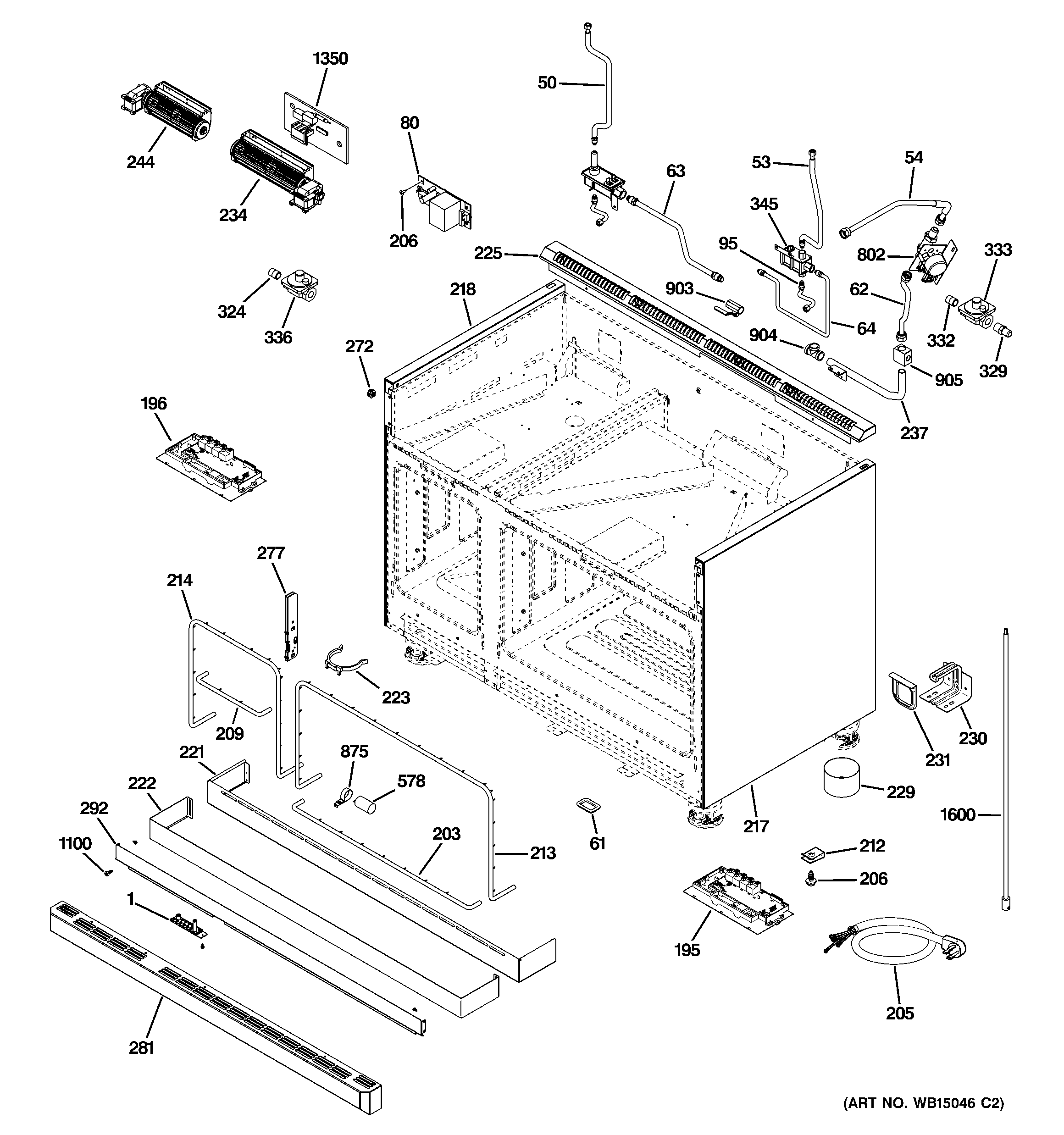 GE ZGP484LGR1SS body parts diagram